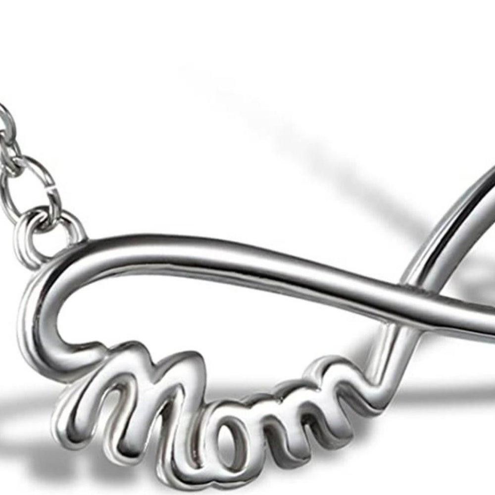 Designer 925 Sterling Silver Mom Infinity Necklace Size ONE SIZE - 5 Thumbnail