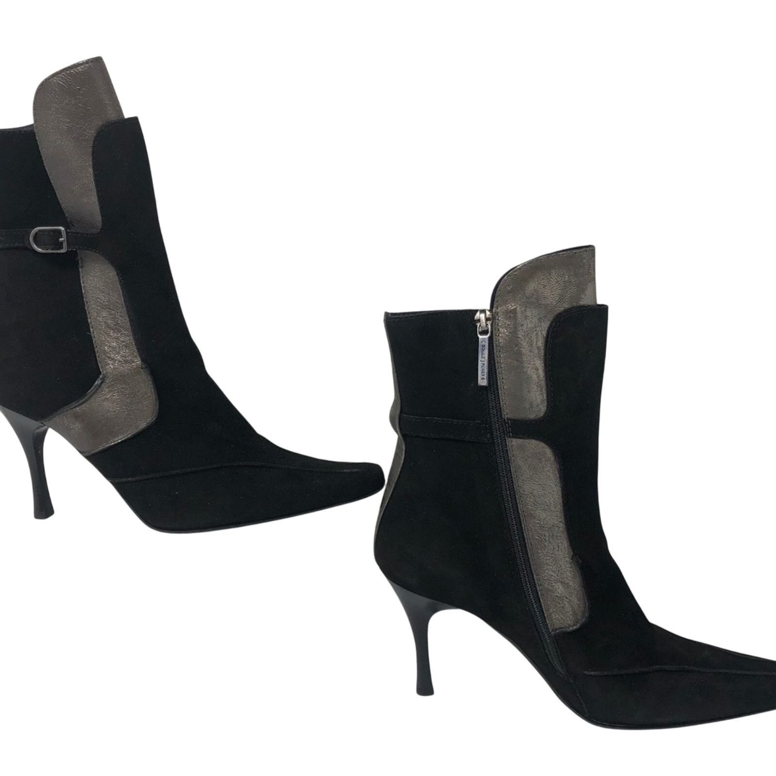 Donald Pliner Donald Pliner Black Suede Leather Metallic Boot $595 NWT Size US 11 / IT 41 - 3 Thumbnail