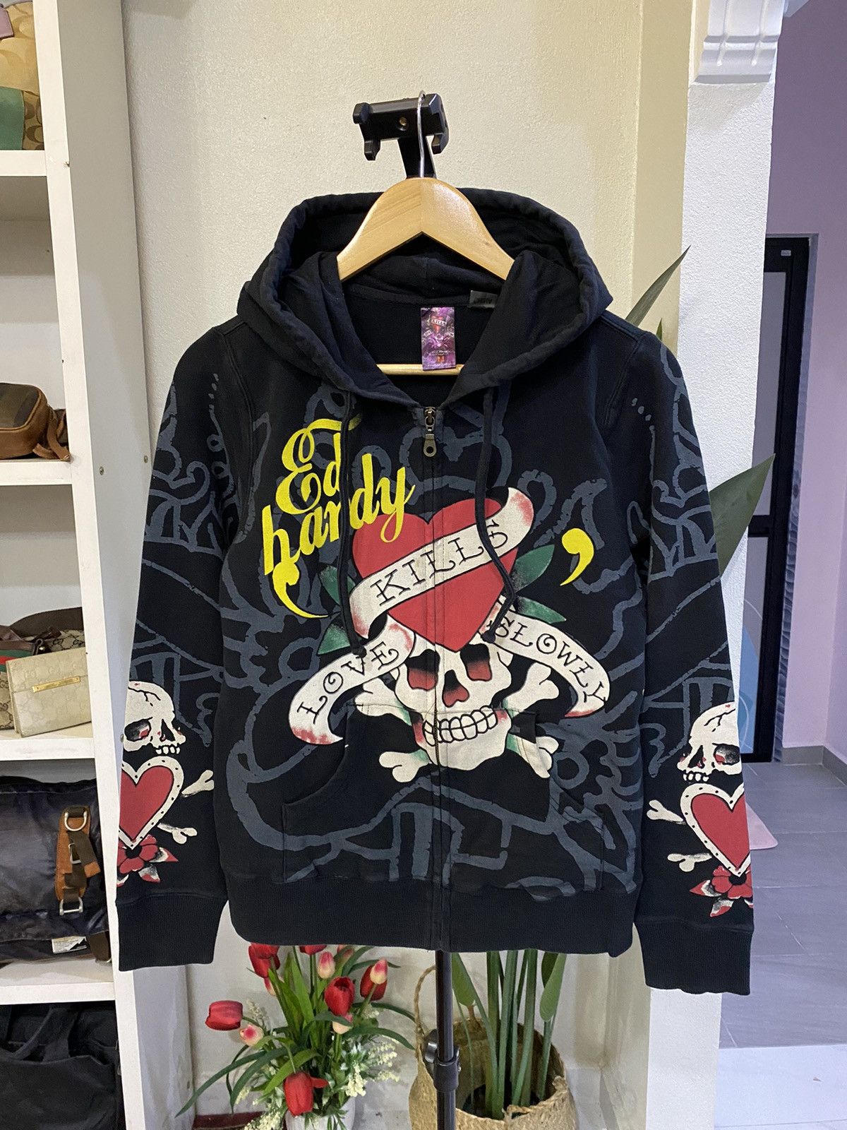 Christian Audigier × Ed Hardy Ed Hardy Zipper Hoodie Size M / US 6-8 / IT 42-44 - 1 Thumbnail