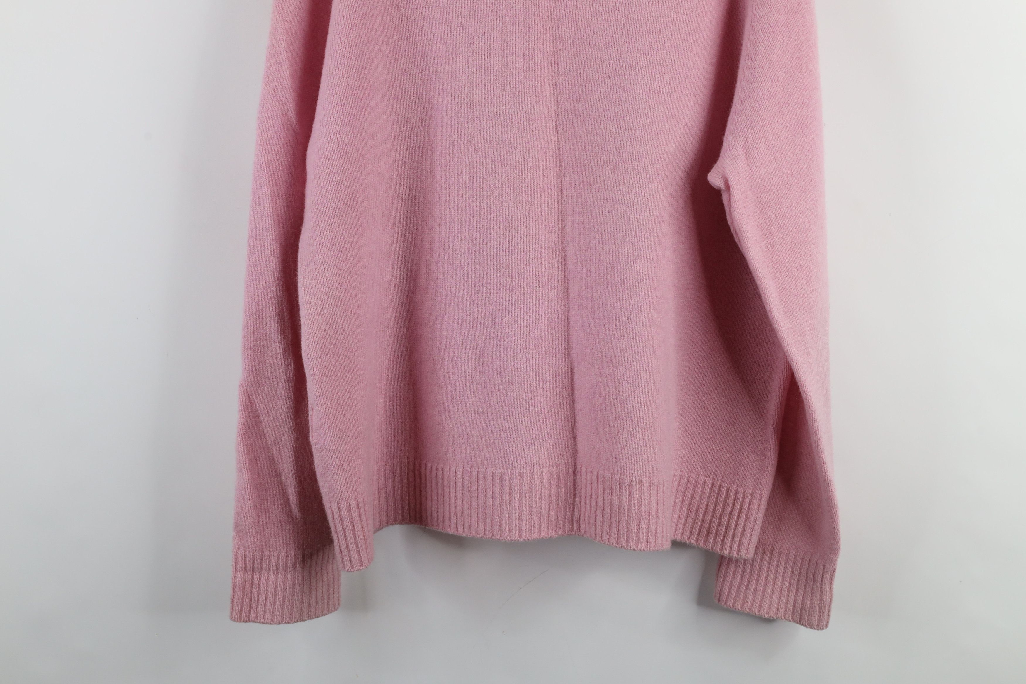 Lands' End × Vintage Vintage 90s Lands End Knit Crewneck Sweater Pink USA Size XL / US 12-14 / IT 48-50 - 12 Thumbnail