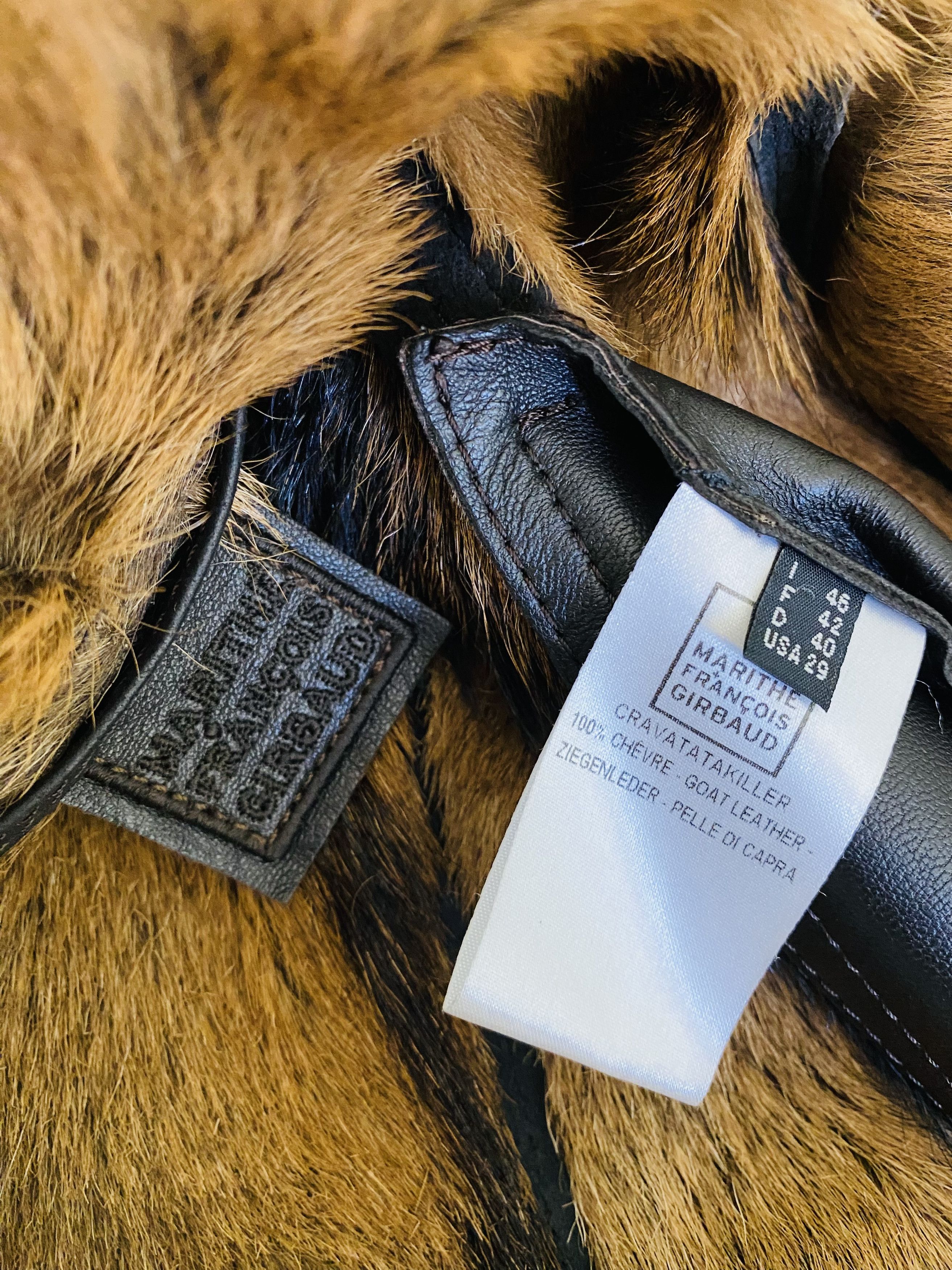 Marithe + Francois Girbaud Marithé François Girbaud Fur Goat Leather Winter Warm Coat Size L / US 10 / IT 46 - 15 Thumbnail