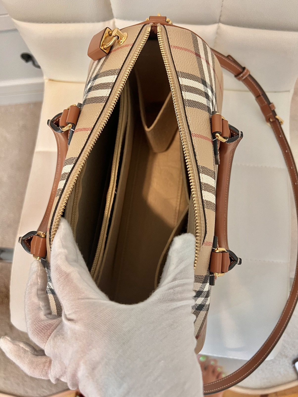 Burberry BURBERRY leather bowling bag Size ONE SIZE - 4 Thumbnail