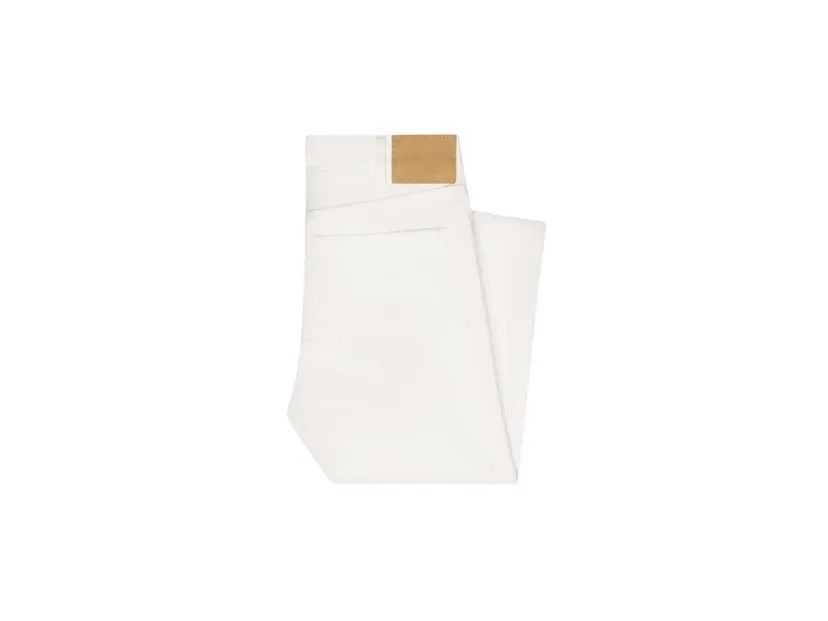 Celine o1bcso1str0526 2N06B360W Marco Jeans in Optic White Wash Size 28" / US 6 / IT 42 - 2 Thumbnail