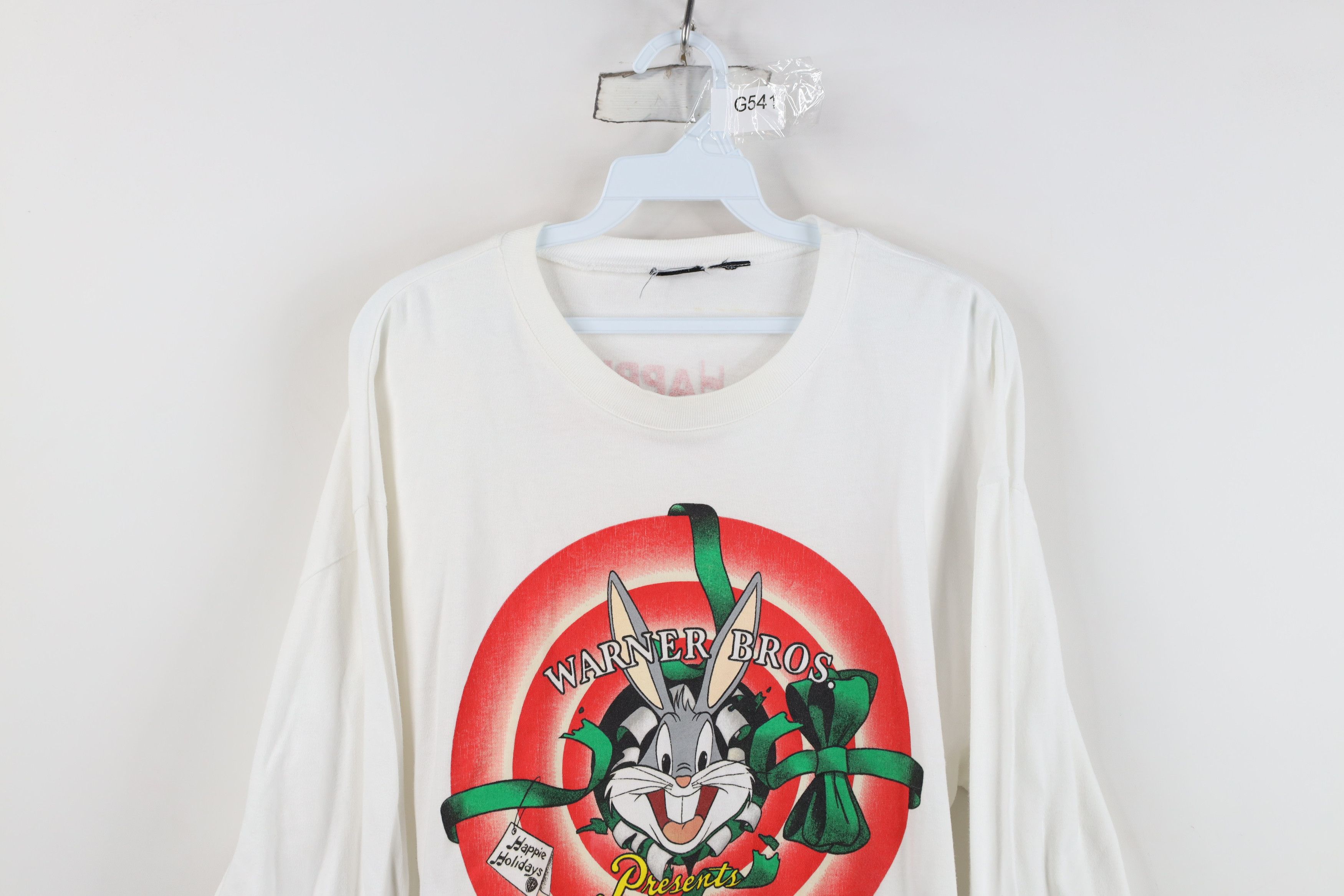 Vintage Vintage 90s Looney Tunes Bunny Christmas Long Sleeve T-Shirt Size US L / EU 52-54 / 3 - 2 Thumbnail