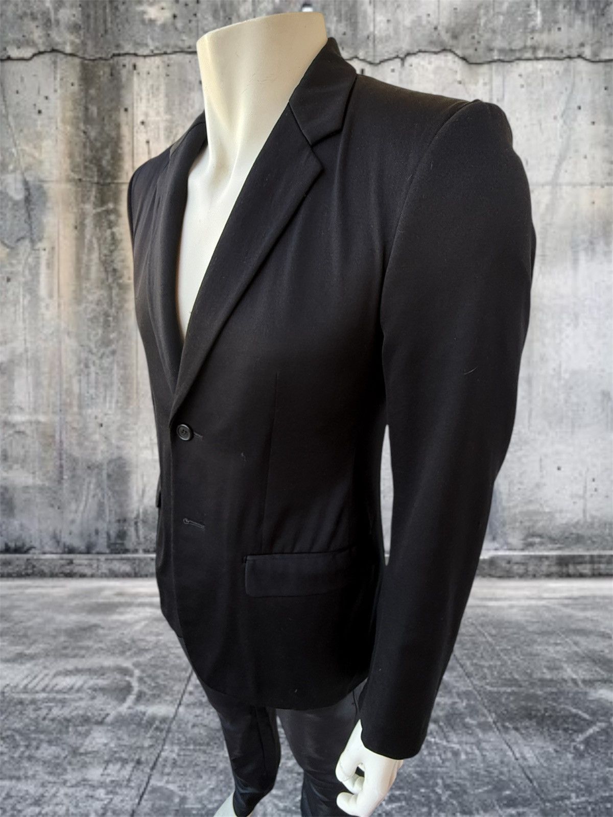 Prada Slim Fit Black Blazer Sport Jacket –Nylon Cotton Mix Size 36R - 4 Thumbnail