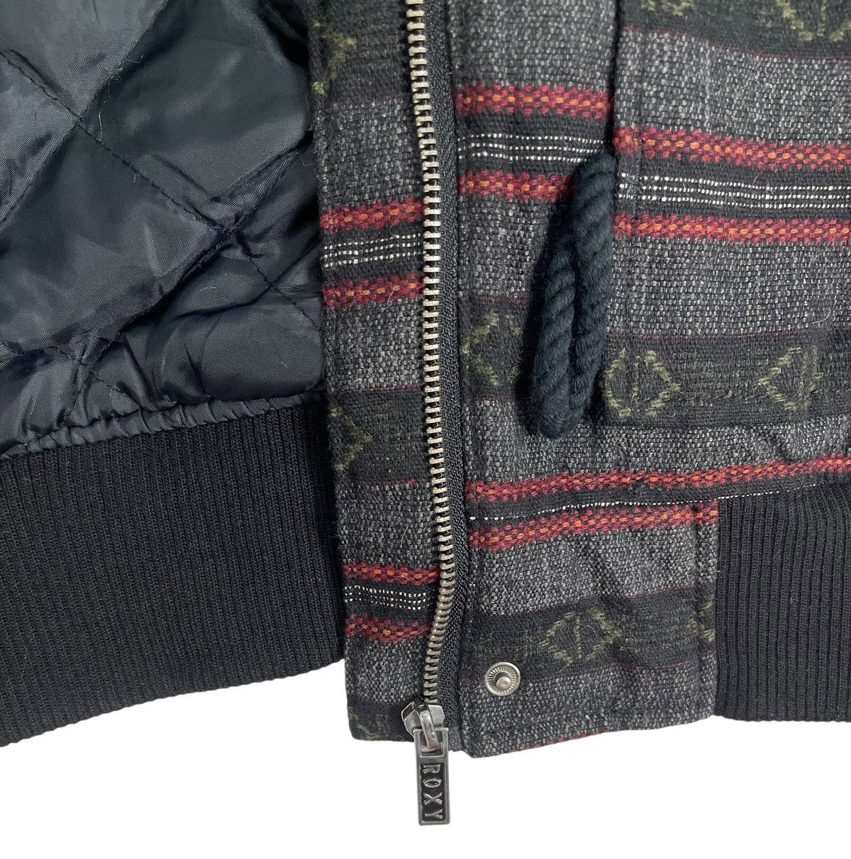 Quiksilver × Vintage Roxy Duffle Sherpa Jacket Size M / US 6-8 / IT 42-44 - 7 Thumbnail