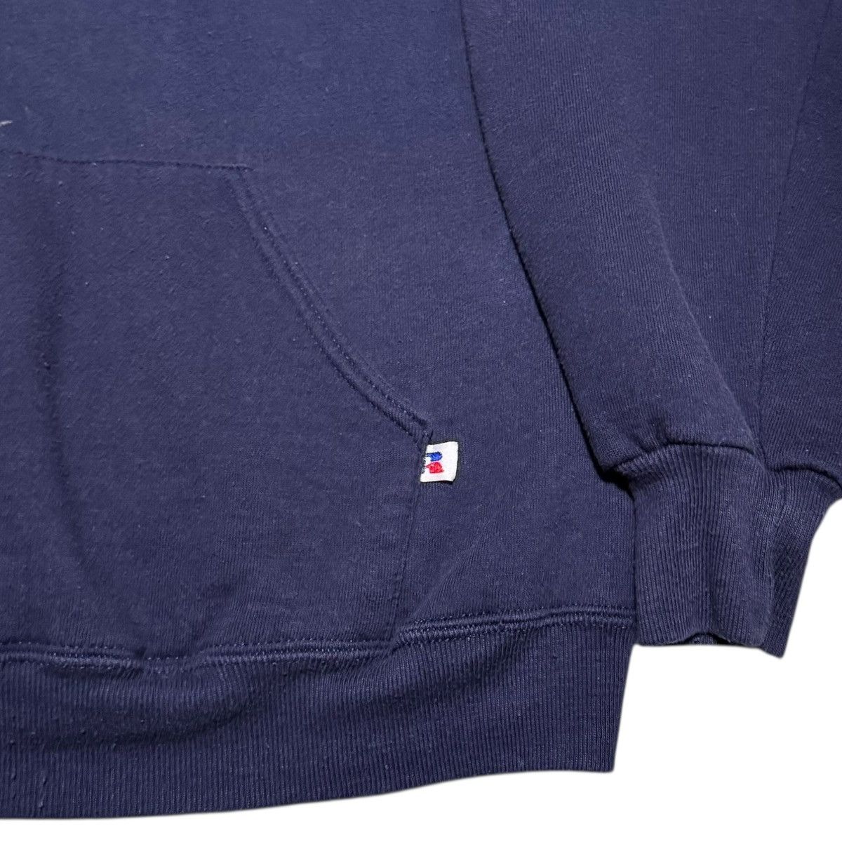 Russell Athletic 80s Russell Athletic Navy Hoodie Men's Medium FLAWS Size US L / EU 52-54 / 3 - 3 Thumbnail