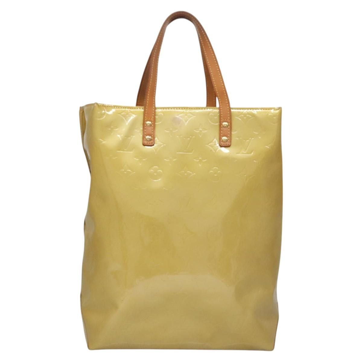Louis Vuitton LOUIS VUITTON Monogram Vernis Reade MM Hand Bag Beige M91141 Size ONE SIZE - 3 Thumbnail