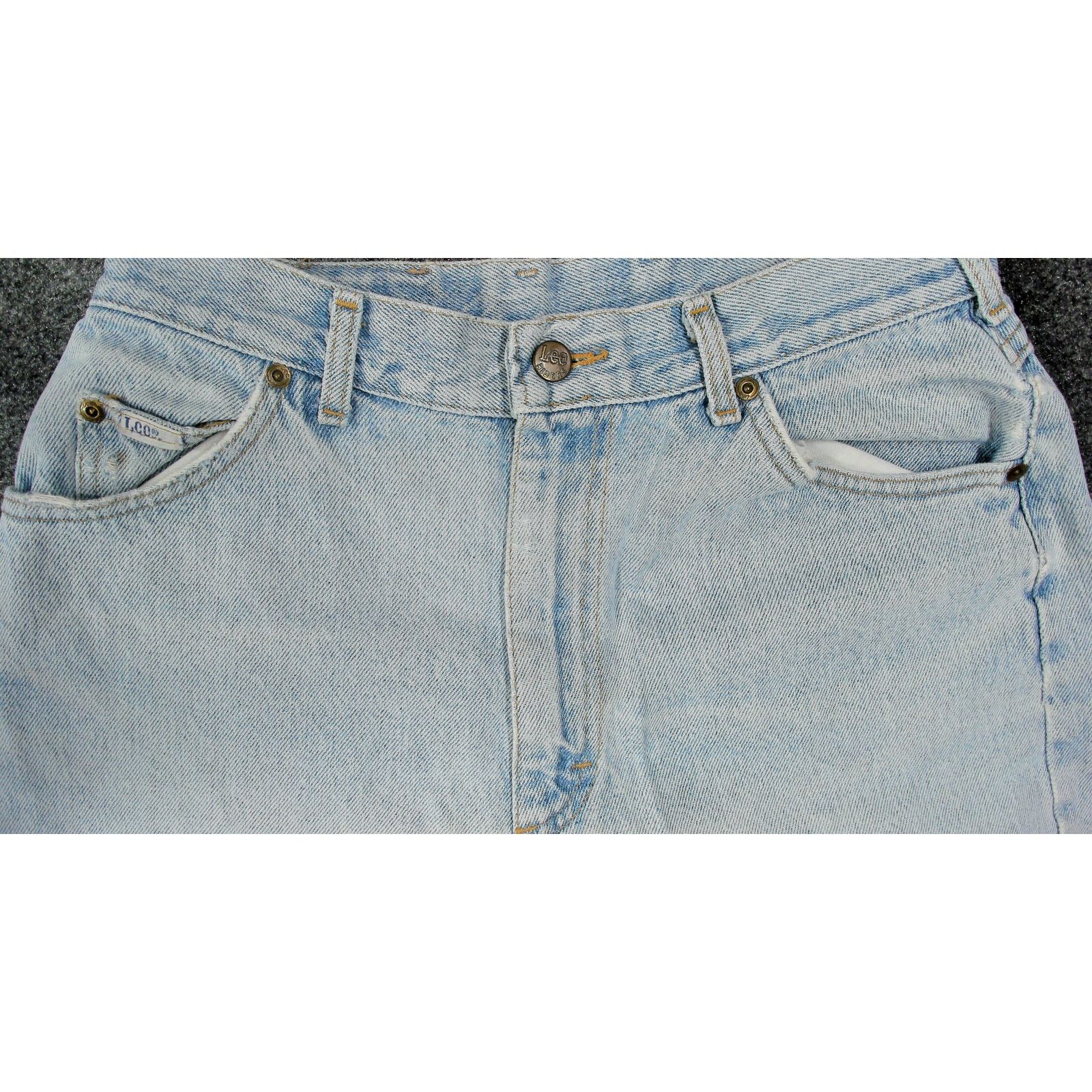 Lee Lee Vintage 80s Union Made High Rise Tapered Jeans W30 L28 Size 32" / US 10 / IT 46 - 20 Thumbnail