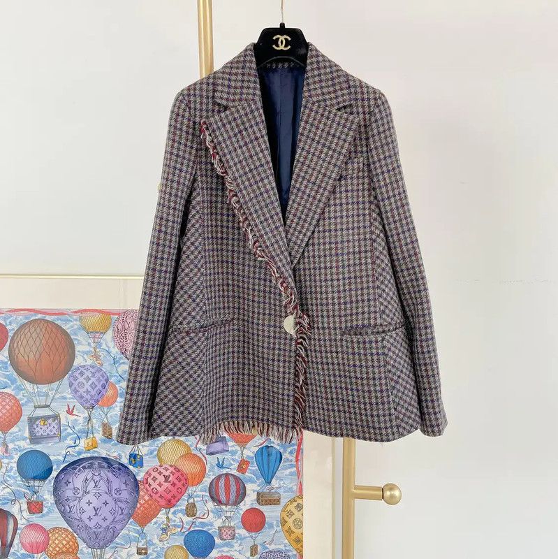 Acne Studios Acne Studios Colorful Check Blazer for Women Size XS / US 0-2 / IT 36-38 - 1 Thumbnail