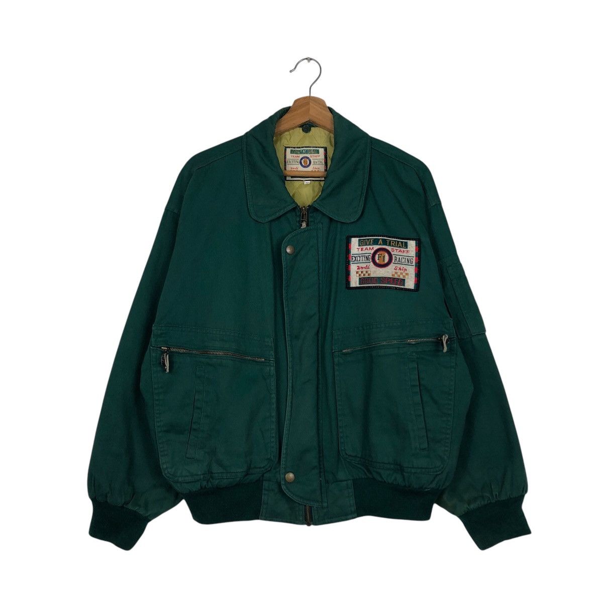 Japanese Brand 📌Vintage Bomber Jacket Team F1 Staff Racing Big Logo Size US M / EU 48-50 / 2 - 2 Thumbnail