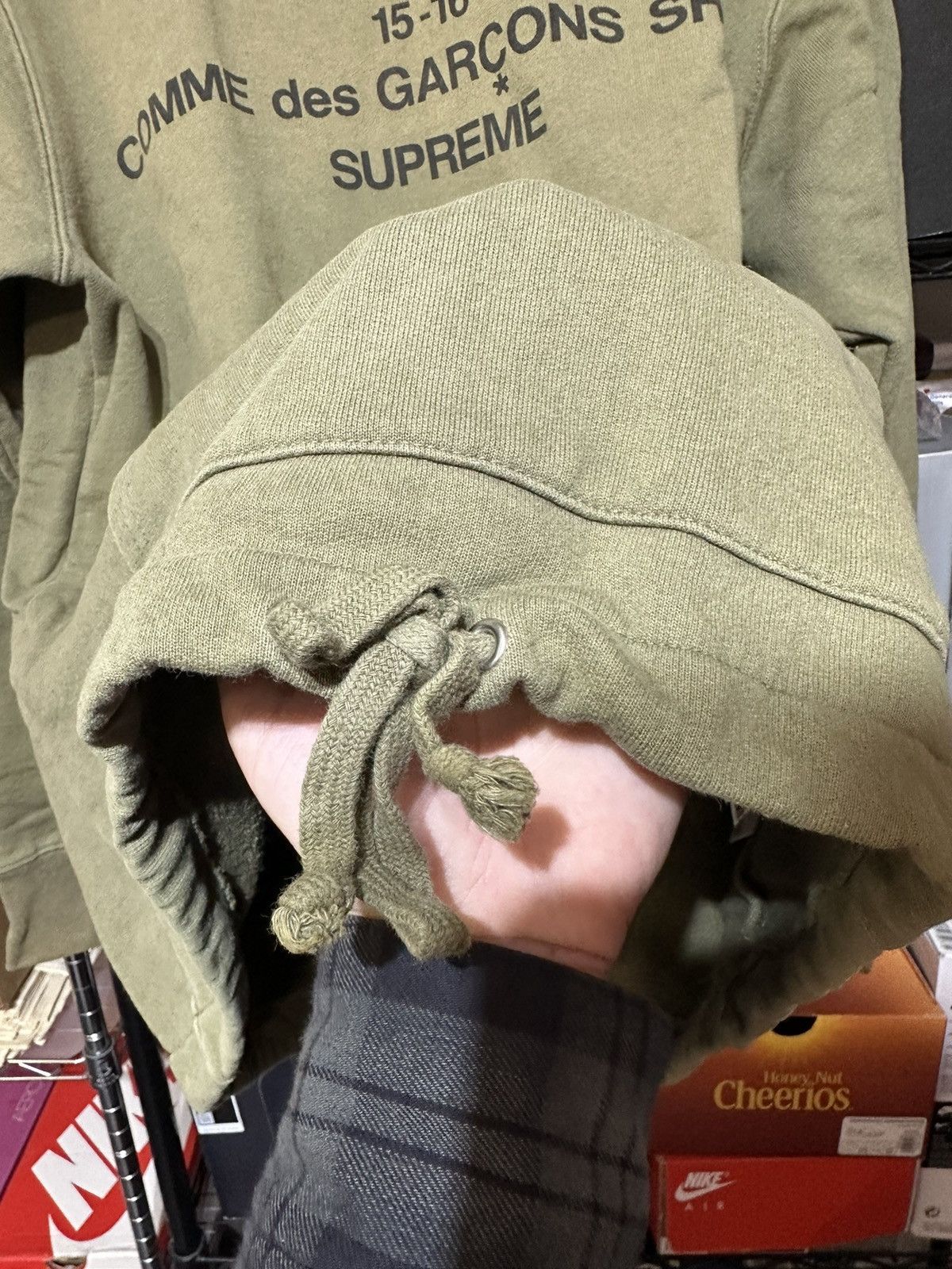 Comme des Garcons SHIRT × Supreme Supreme Comme des Garcons Shirt Olive Hoodie FW15 Size US S / EU 44-46 / 1 - 6 Thumbnail