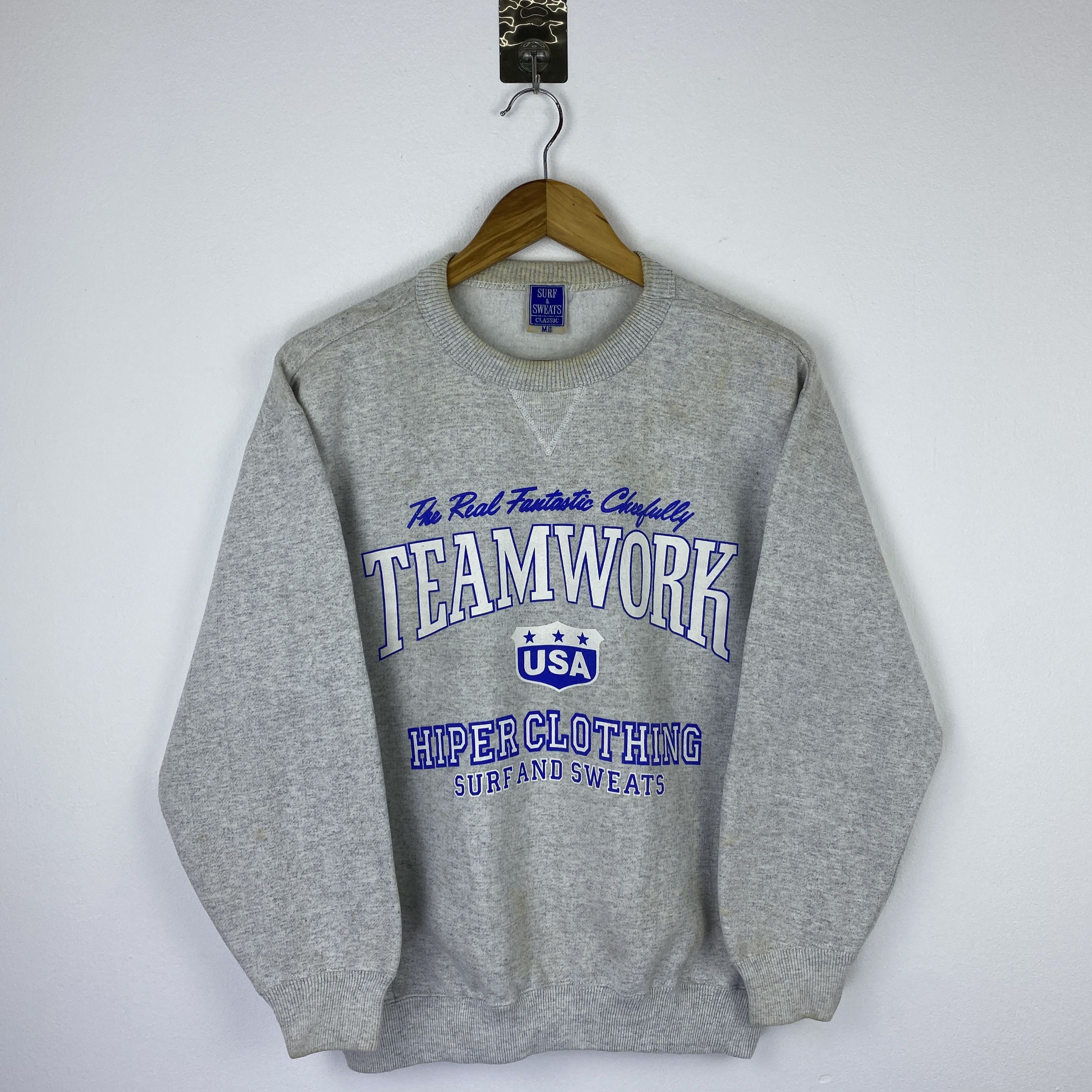 Vintage Vintage Surf & Sweats Wording Sweatshirt SH0520 Size US M / EU 48-50 / 2 - 1 Thumbnail
