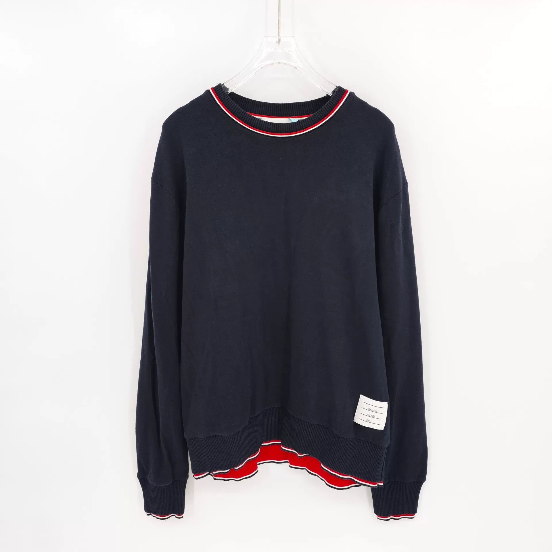 Thom Browne thom browne crewneck long sleeve knit sweater Size US L / EU 52-54 / 3 - 1 Thumbnail