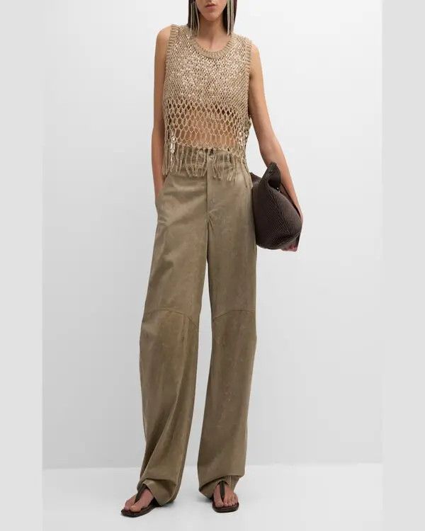Brunello Cucinelli o1w1db10825 Knitted Vest in Light/Pastel Brown Size L / US 10 / IT 46 - 5 Thumbnail