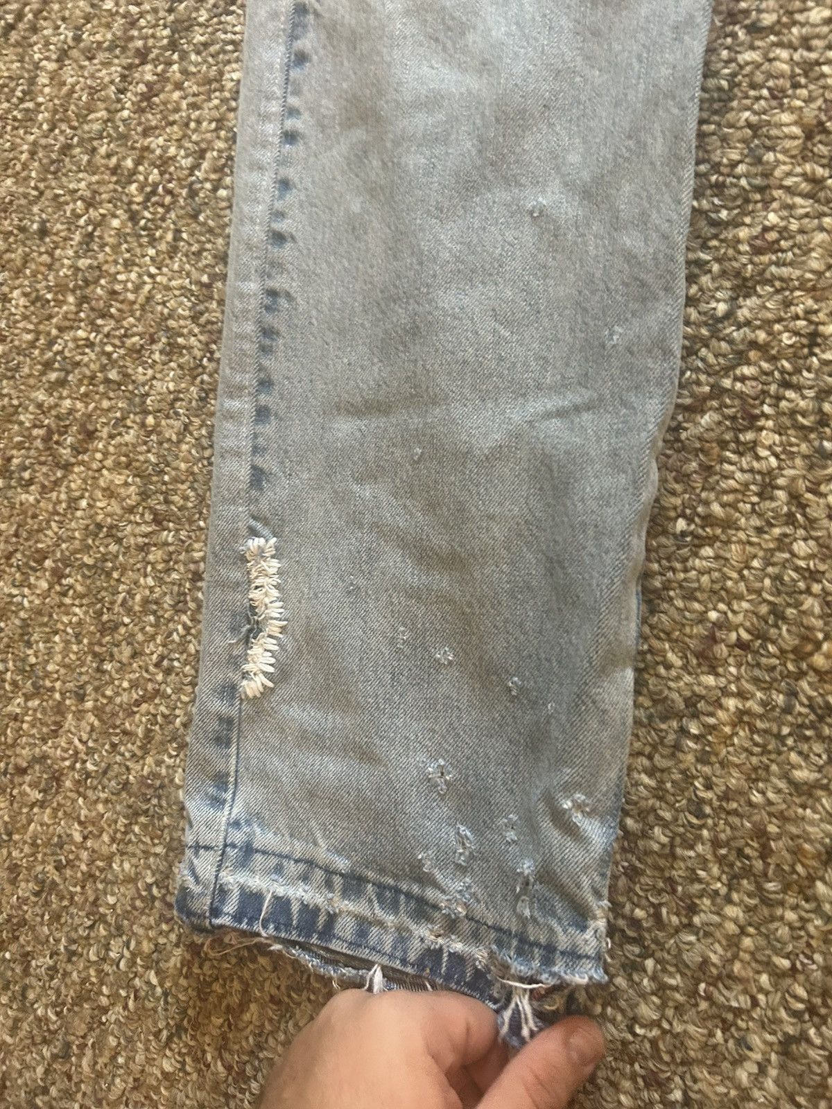 Other 1/1 Your World distressed repair quilted patchwork denim Size US 32 / EU 48 - 2 Thumbnail