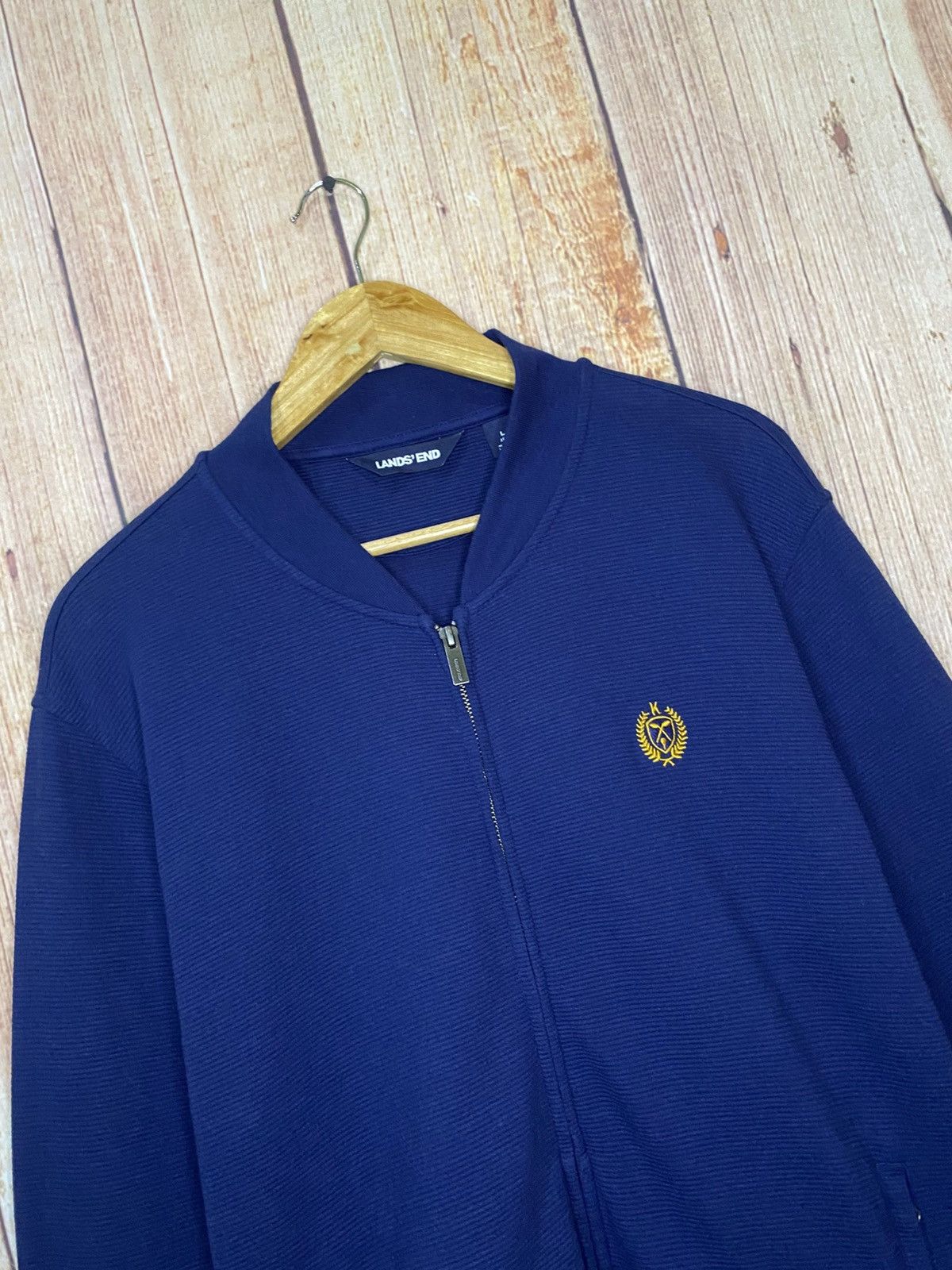 Lands' End Lands’ End Emboridered Logo Full-Zip Sweater Size US L / EU 52-54 / 3 - 3 Thumbnail