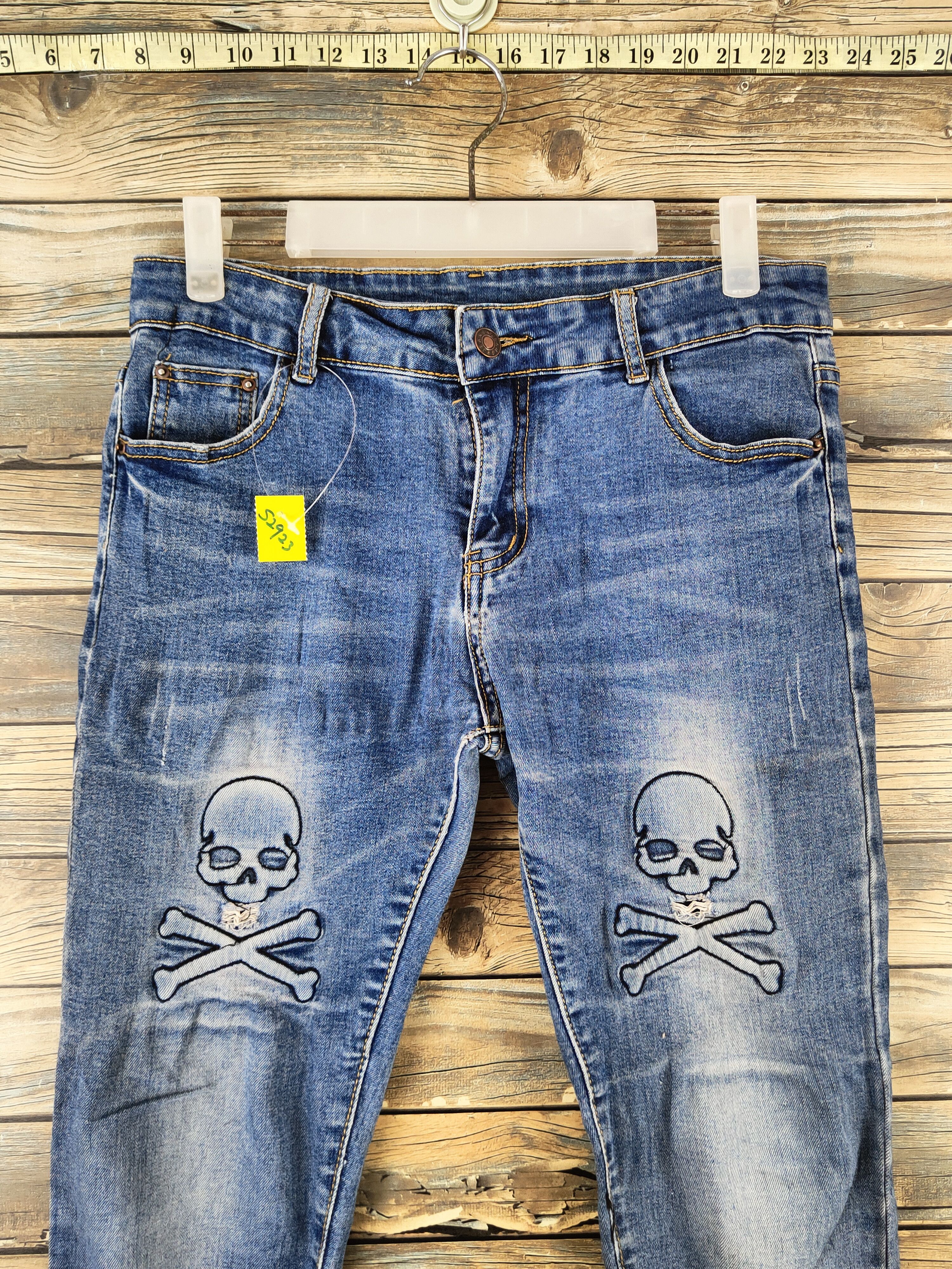 Japanese Brand Japanese Brand Blue Distressed Ripped Skinny Jeans #S2923 Size US 29 - 2 Thumbnail