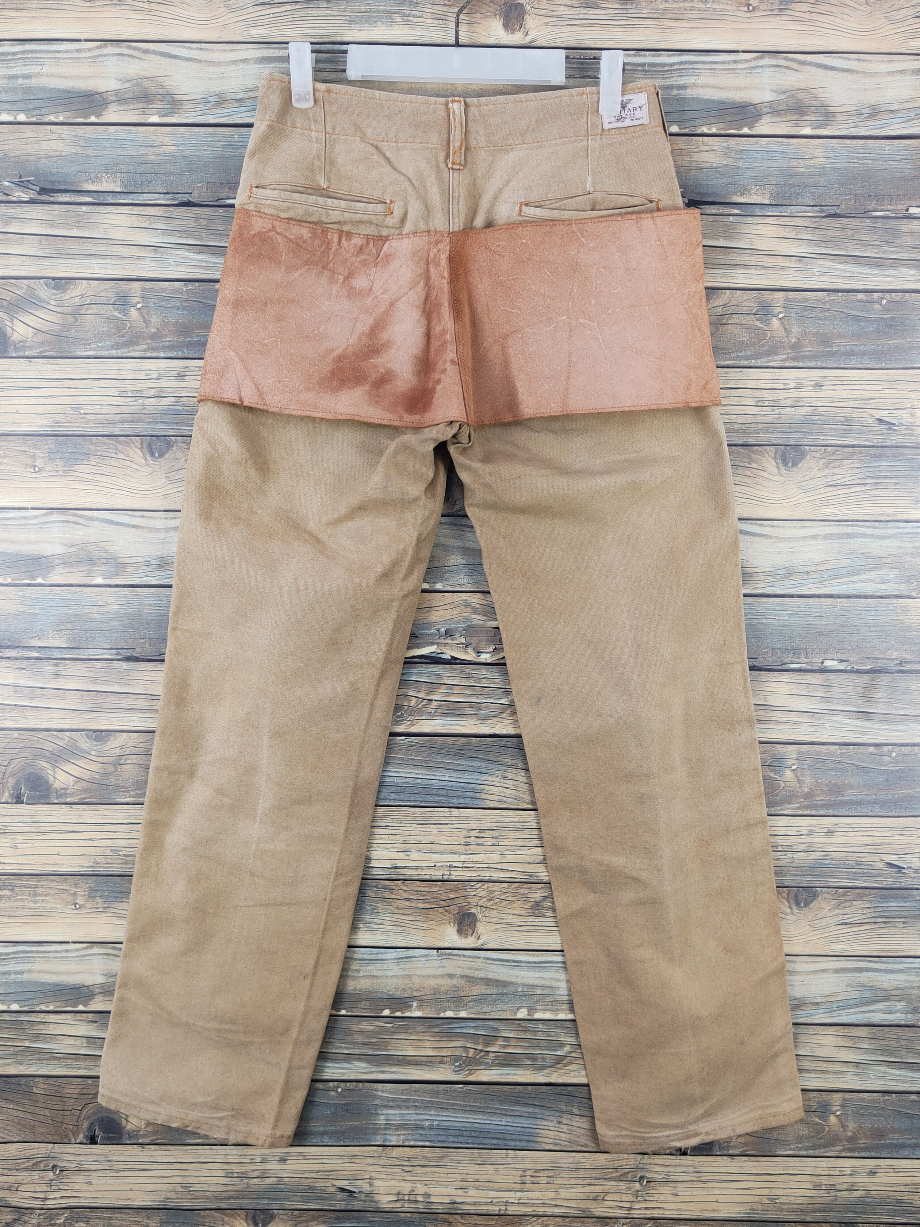 Vintage Collegiate Brown leather back vintage Casual Pants #W1585 Size US 28 / EU 44 - 7 Thumbnail