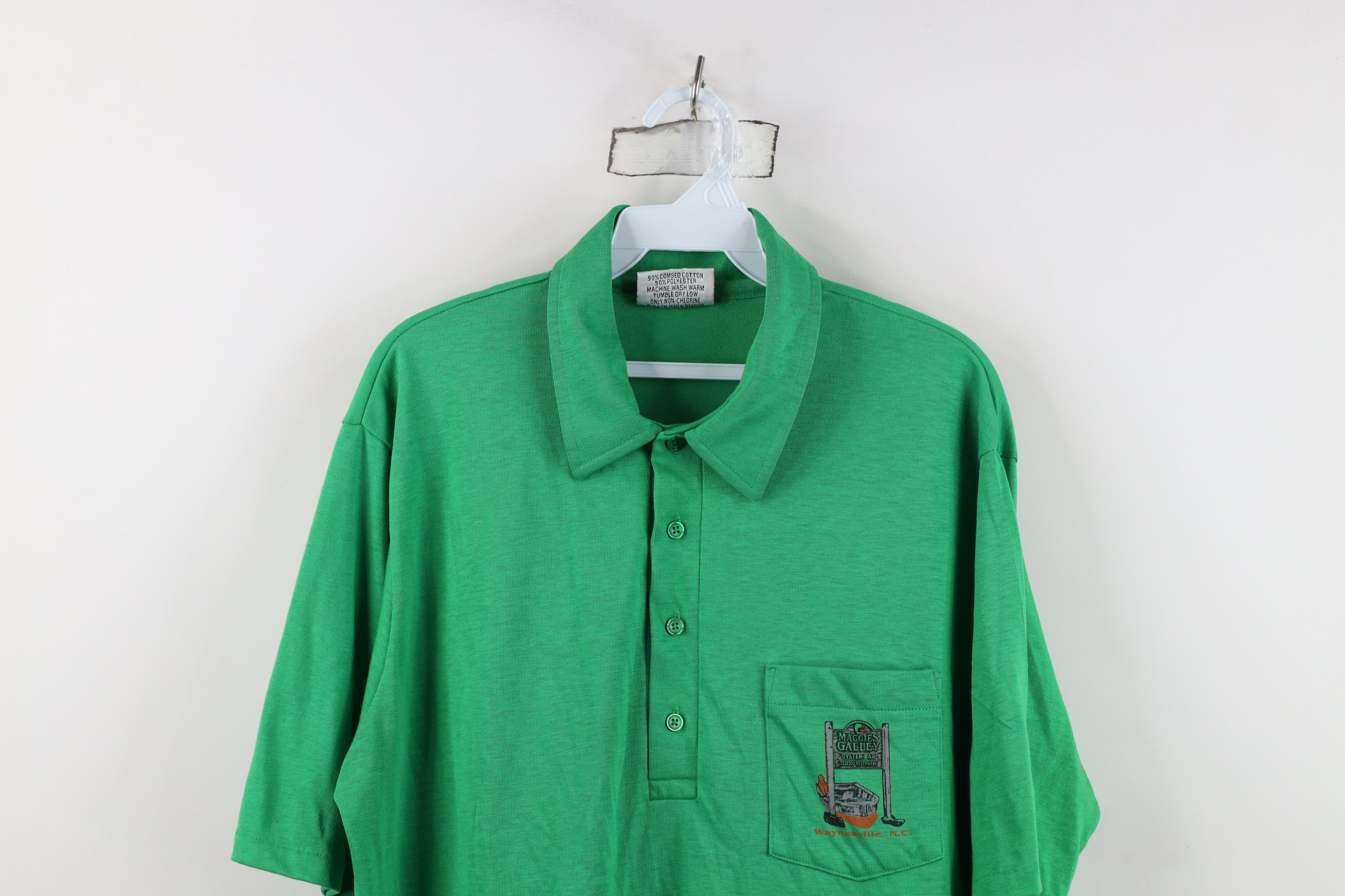 Vintage Vintage 70s North Carolina Knit Collared Polo Shirt USA Size US XL / EU 56 / 4 - 2 Thumbnail