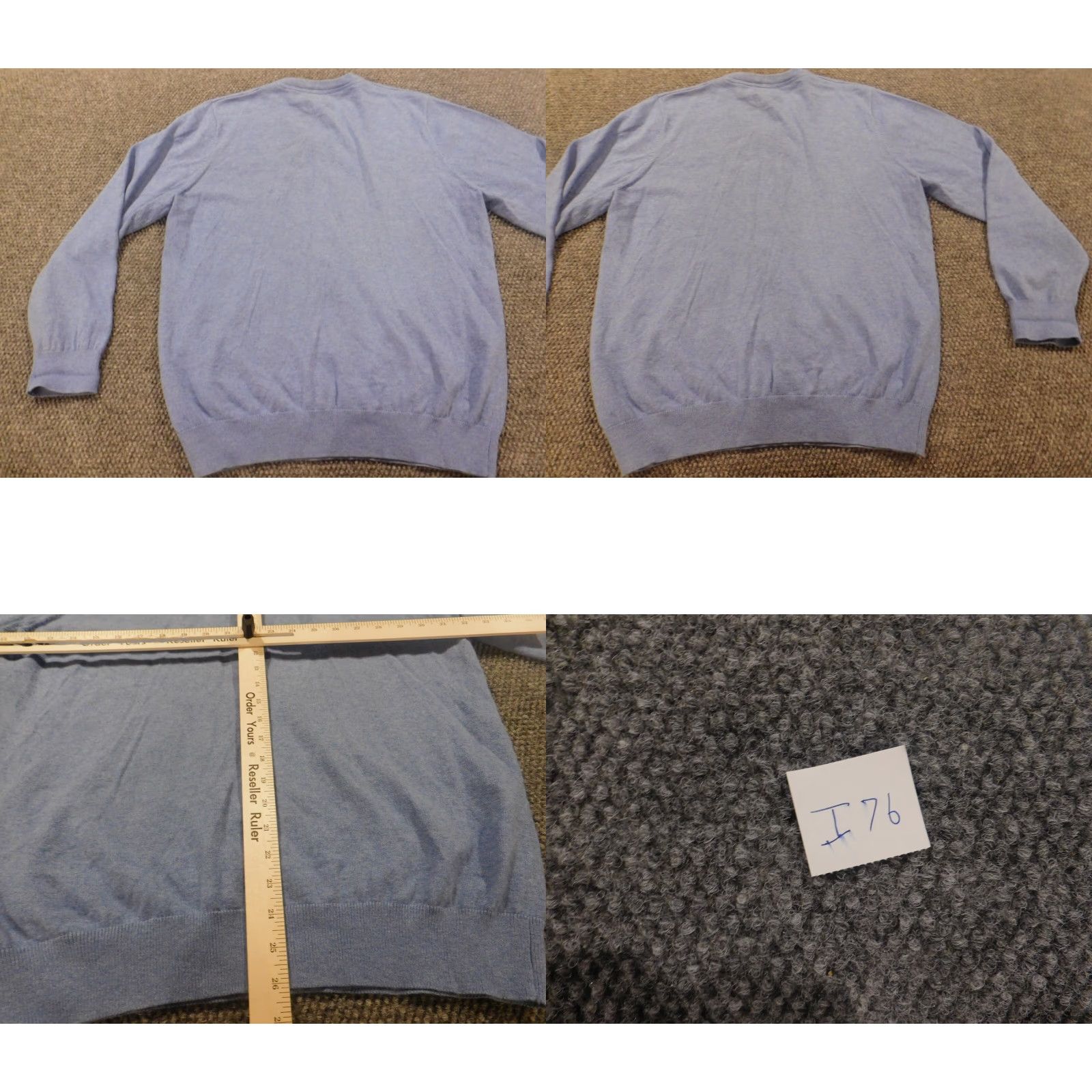 Vintage L.L Bean Mens Sweater Large blue pullover V-Neck stretch outdoors cashmere Cotton Blend Knit Regular Men Shirt? Size US L / EU 52-54 / 3 - 9 Thumbnail