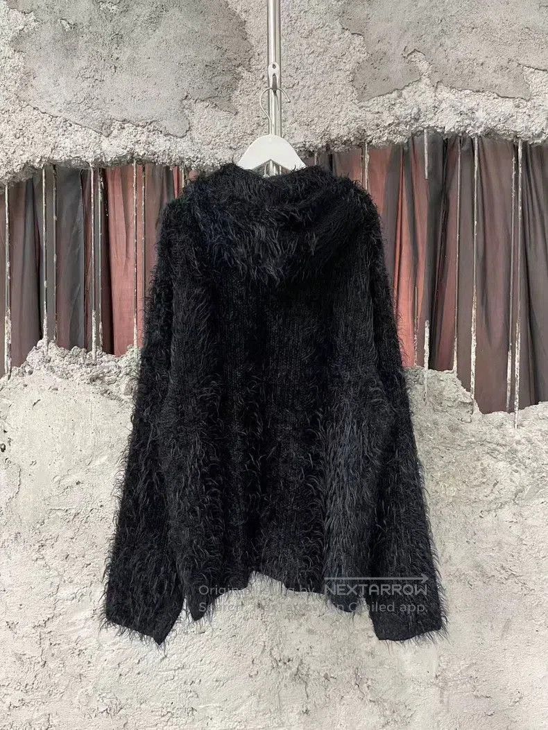 Balenciaga Balenciaga Black Mohair Hooded Cardigan. Size US S / EU 44-46 / 1 - 2 Thumbnail
