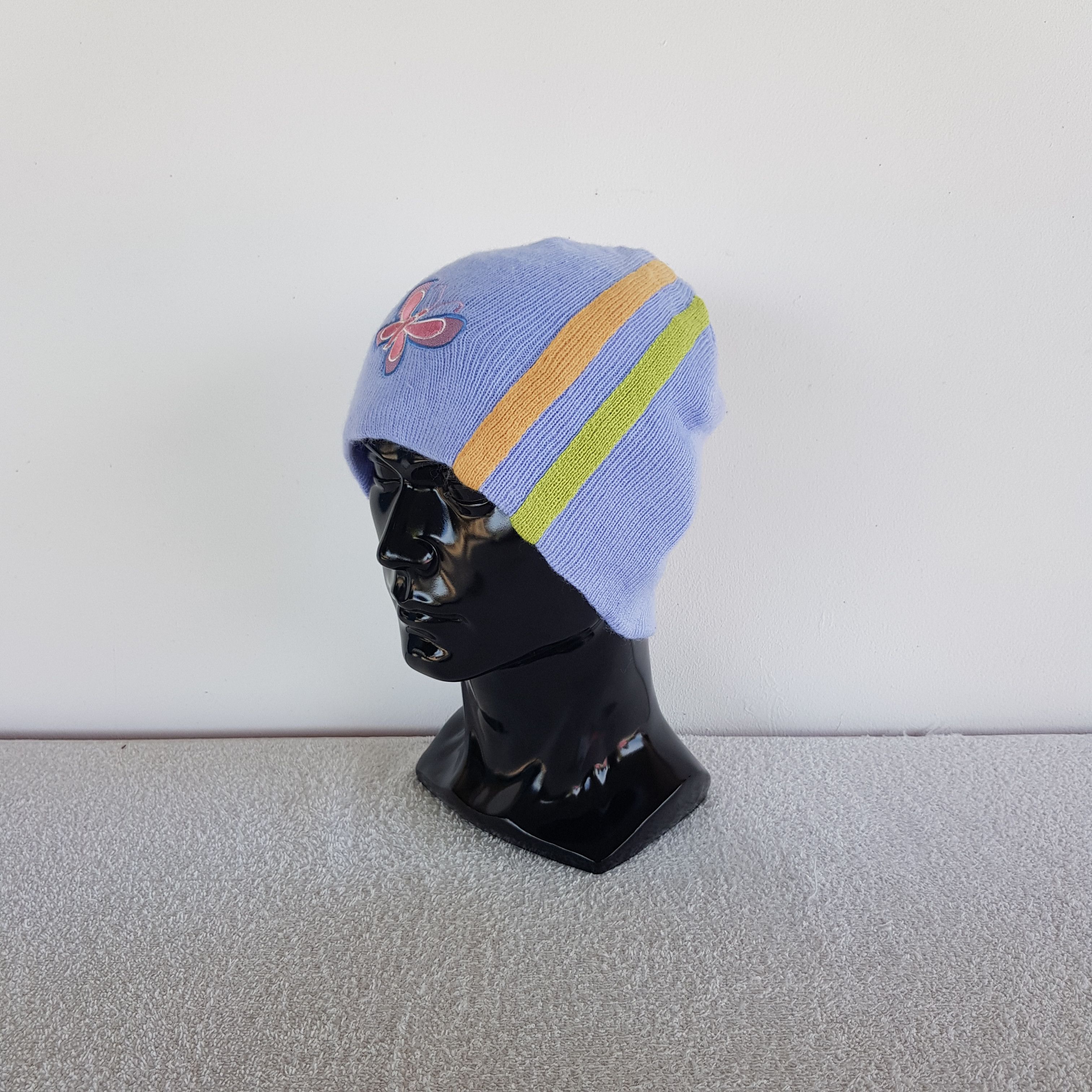 Japanese Brand × Other Vintage 90s Butterfly Beanie Cute Snow Caps Ski Hats. Size ONE SIZE - 2 Thumbnail