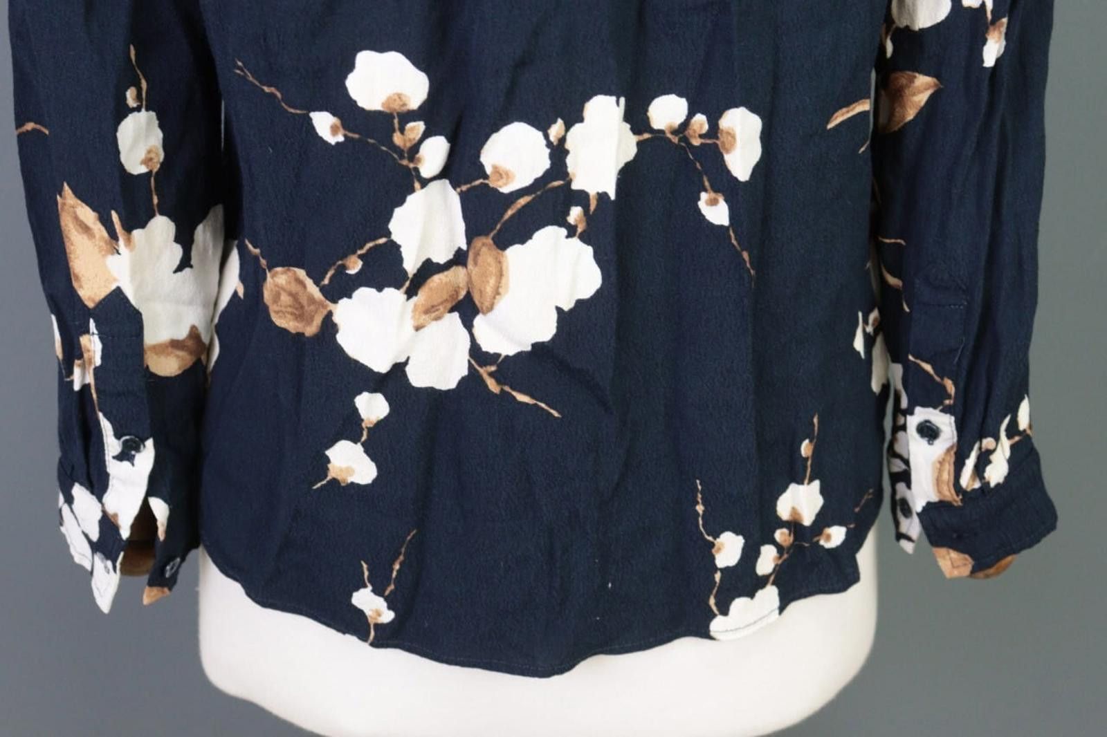 Gianni Valentino GANNI Ryder Crepe Blue Floral Shirt Top Blouse Size S Size S / US 4 / IT 40 - 11 Thumbnail