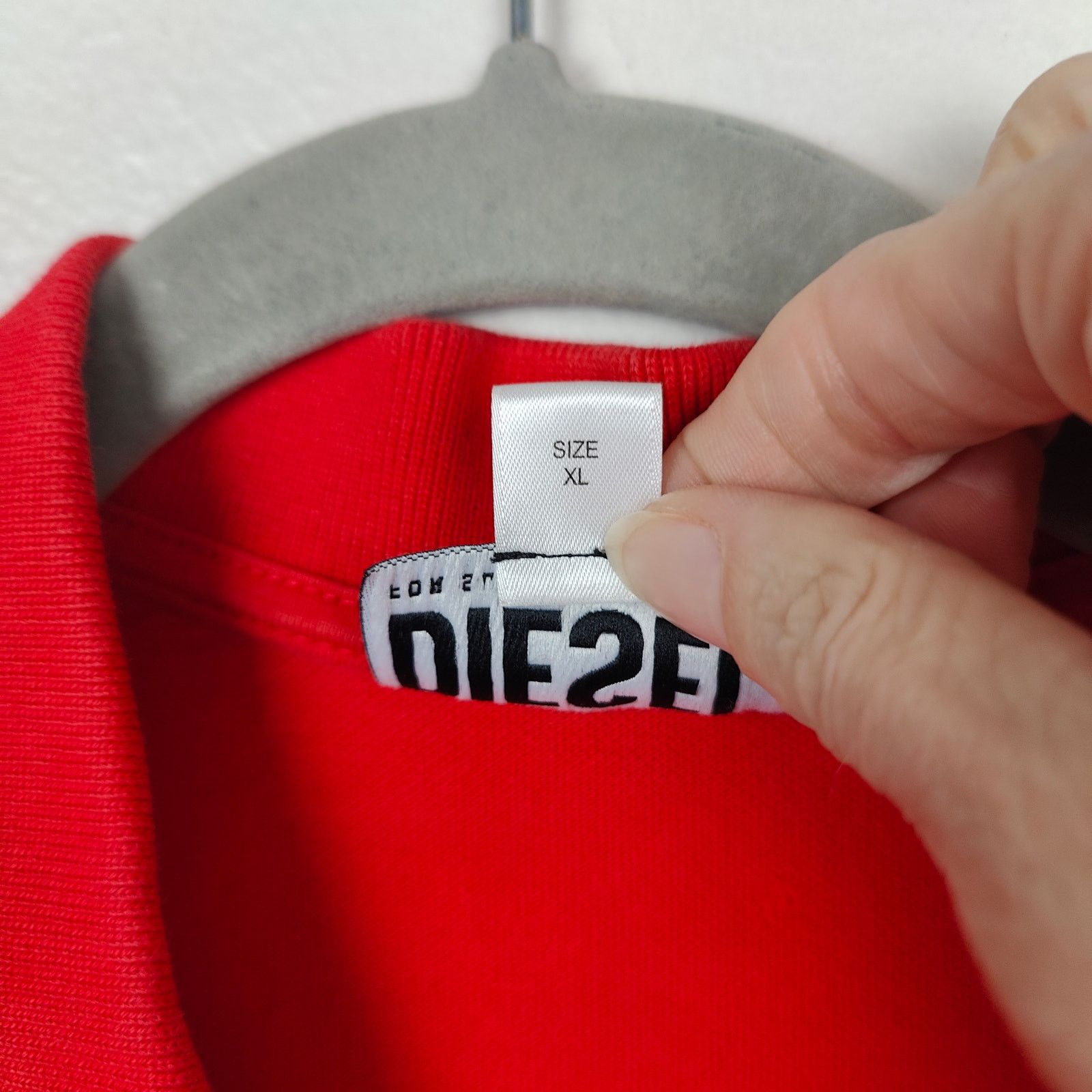 Diesel Diesel Polo Shirt Mens XL Red Logo Emblem Pique Knit Size US XL / EU 56 / 4 - 6 Thumbnail