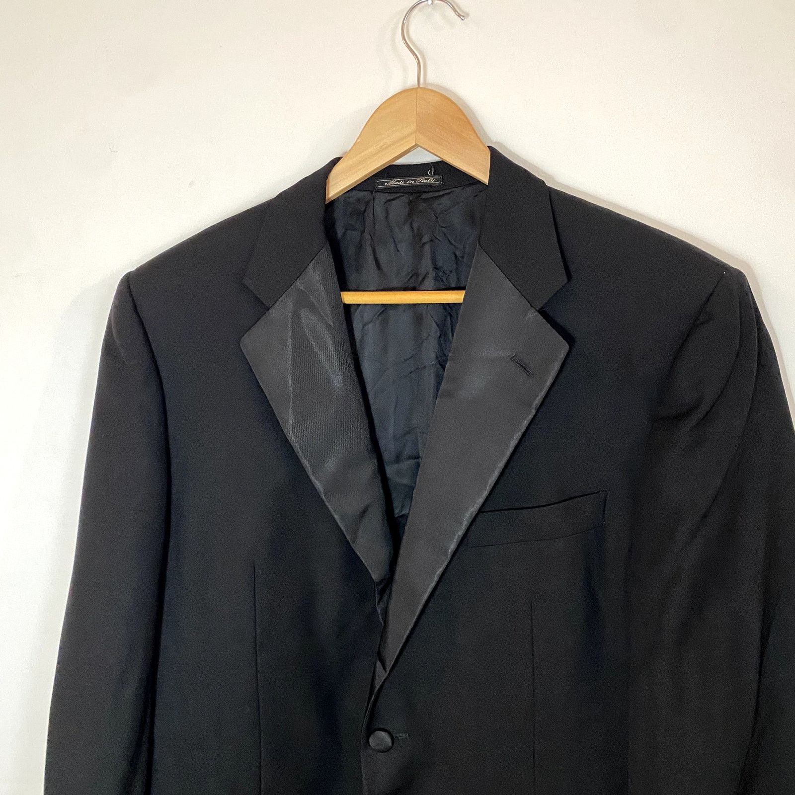 Corneliani Corneliani Tuxedo Jacket Black Extra Fine Virgin Wool Size 44R - 2 Thumbnail