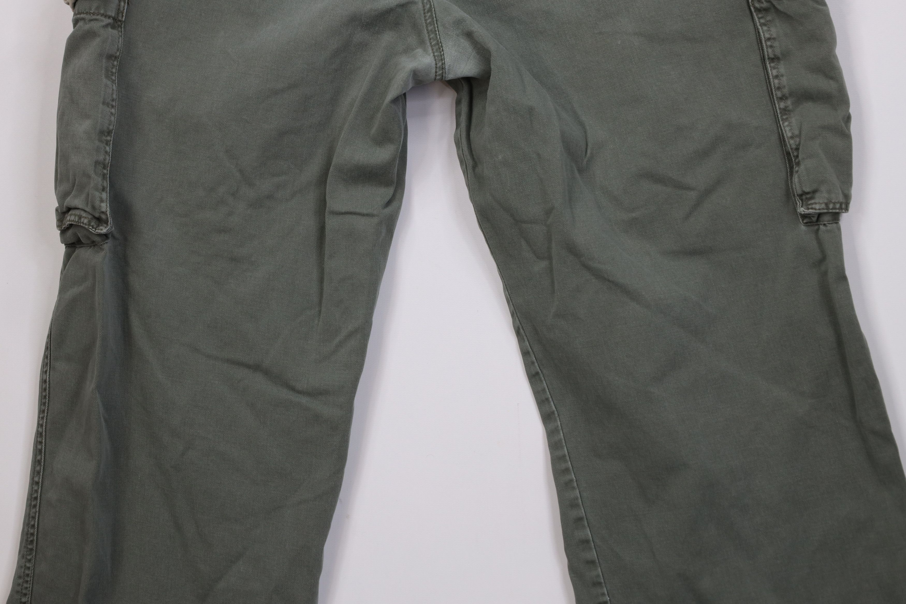 Vintage Vintage 90s Y2K Streetwear Baggy Wide Leg Cargo Pants Green Size US 36 / EU 52 - 10 Thumbnail