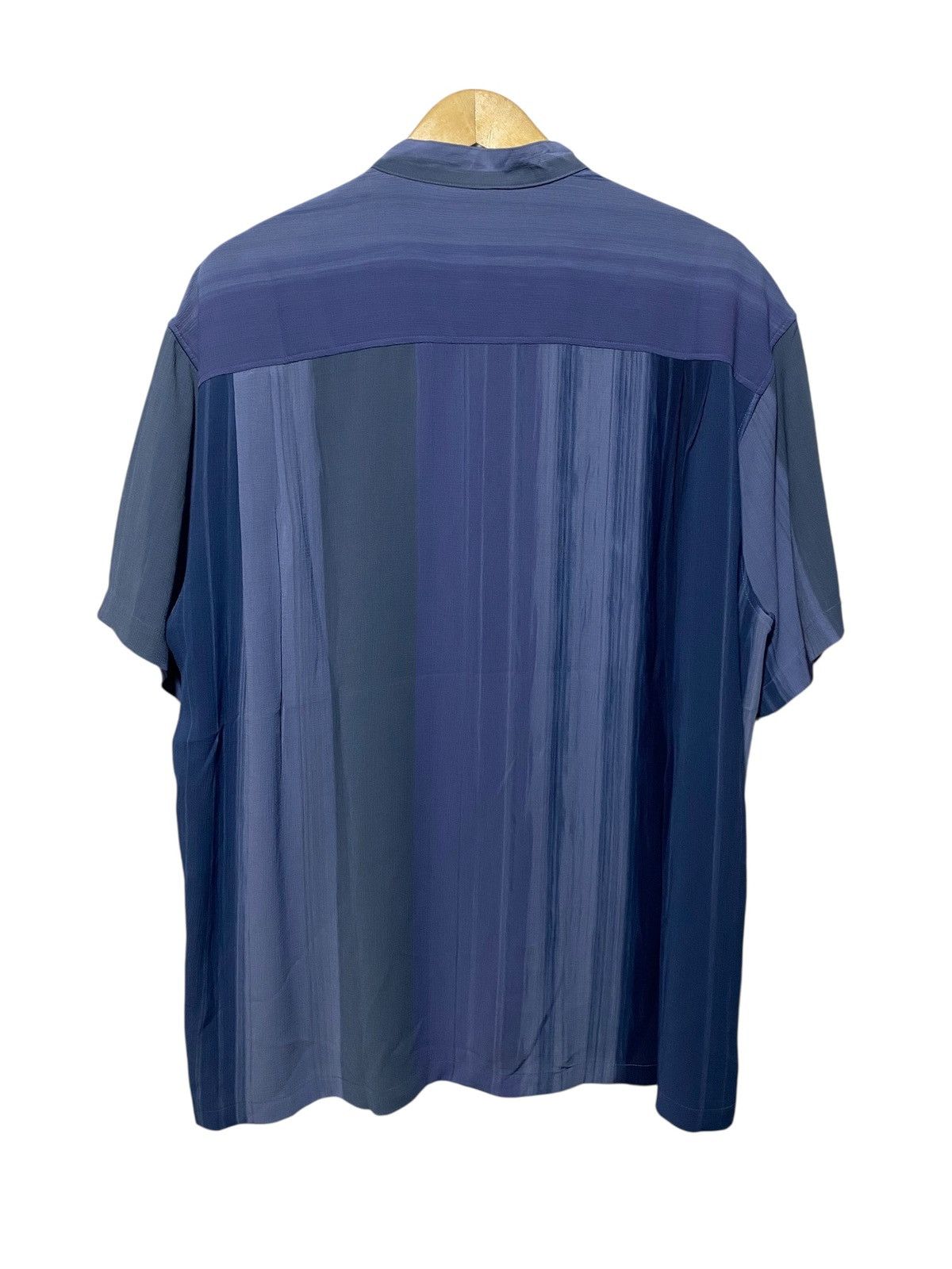 Balenciaga Vtg Balenciaga 2004 stripe color stand collar oversize shirt Size US L / EU 52-54 / 3 - 8 Thumbnail