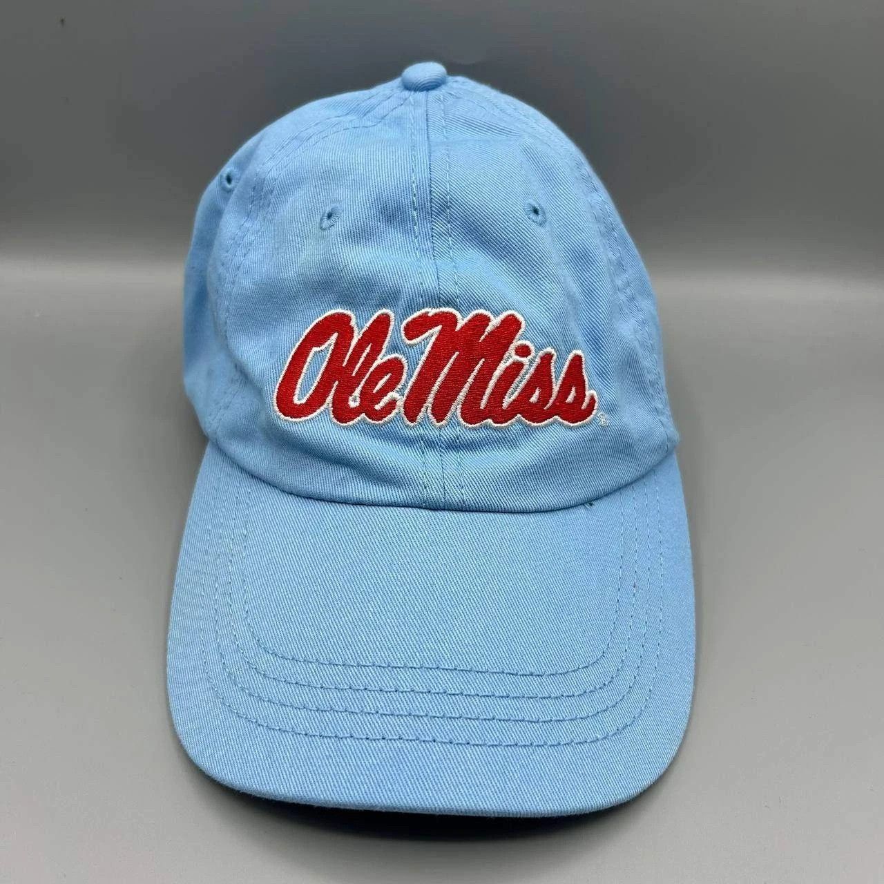 Other Ole Miss Hat Women Blue Embroidered Strap Back Cap Cotton Size ONE SIZE - 1 Thumbnail