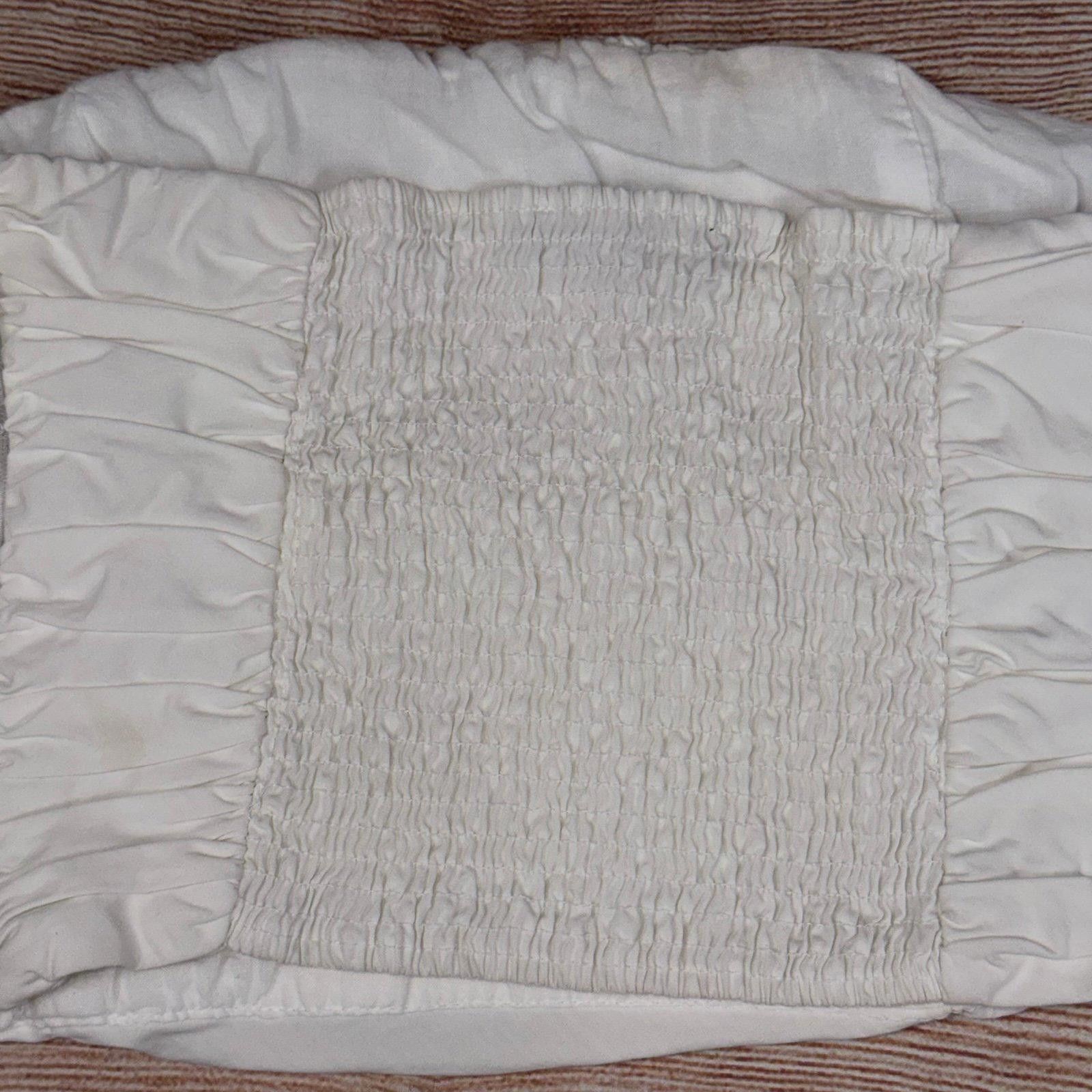 Zara Zara XS White Ruched Tube Top Size XS / US 0-2 / IT 36-38 - 4 Thumbnail