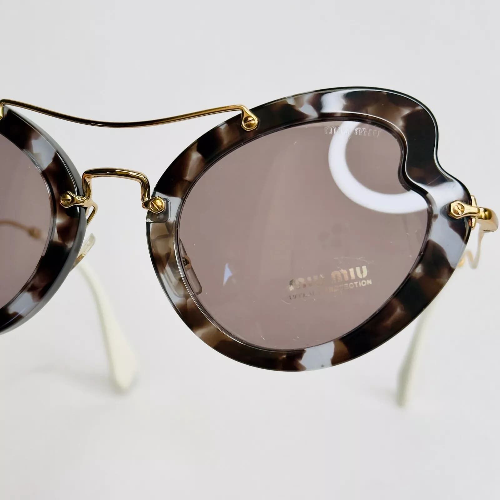 Miu Miu MIU MIU SCENIQUE Butterfly 11R Designer Sunglasses MU11RS Size ONE SIZE - 6 Thumbnail