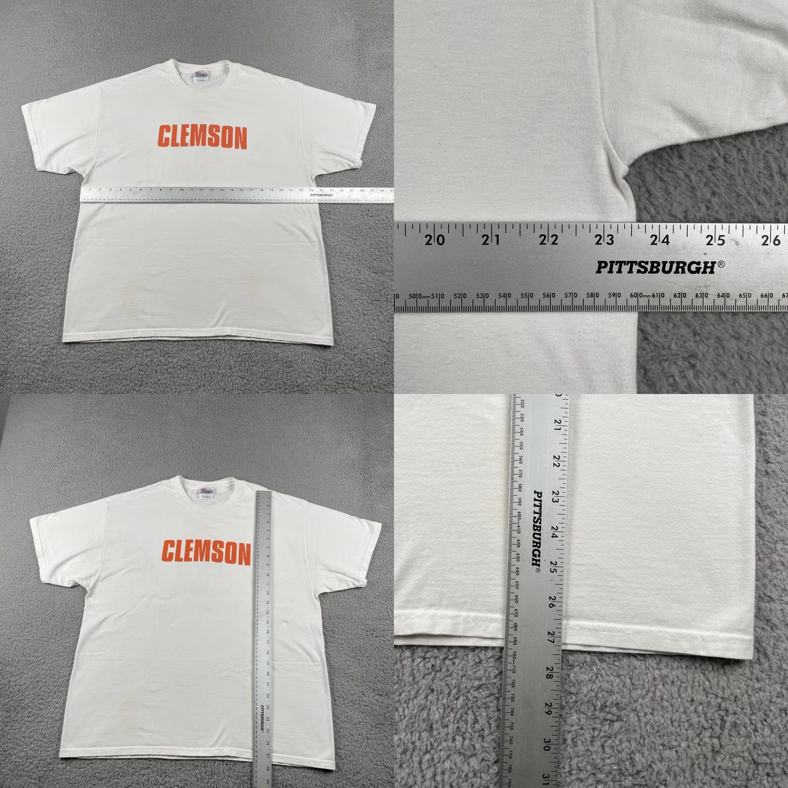 Hanes VINTAGE Hanes Beefy-T XL White T-Shirt Clemson Tigers South Carolina’s #1 University Mens T-Shirt 90s College Sports University Boys Girls? Size US XL / EU 56 / 4 - 9 Thumbnail