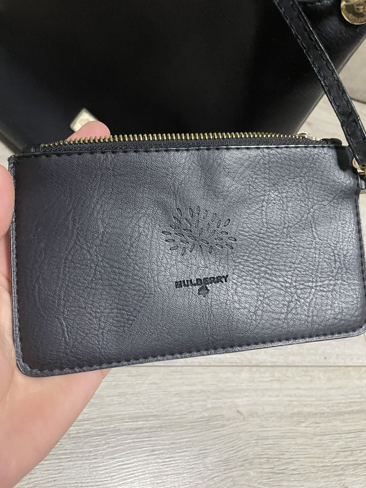 Designer × Mulberry Vintage Mulberry Leather shoulder hand bag With Zip Pouch Size ONE SIZE - 17 Thumbnail