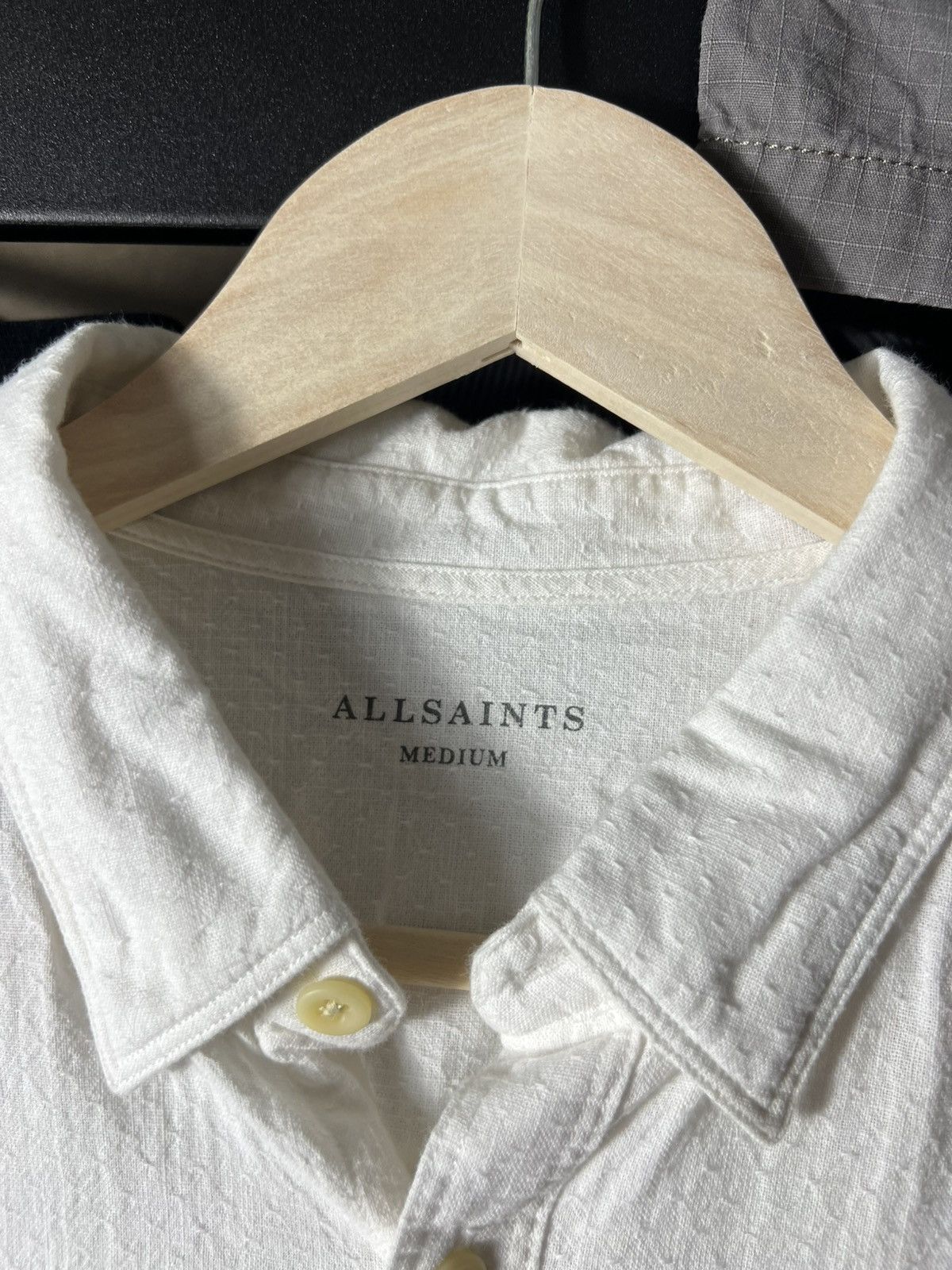 Allsaints 💎 Luxury ALLSAINT White shirt button up Size M Long sleeve Size US M / EU 48-50 / 2 - 3 Thumbnail