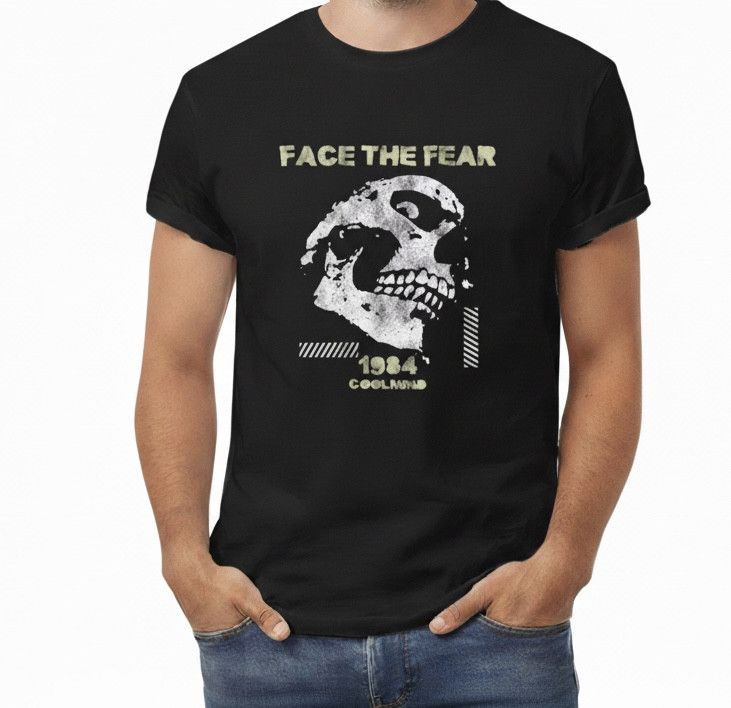 Other Streetwear Retro Face Fear Skull Print T-Shirt Punk Size US L / EU 52-54 / 3 - 3 Thumbnail