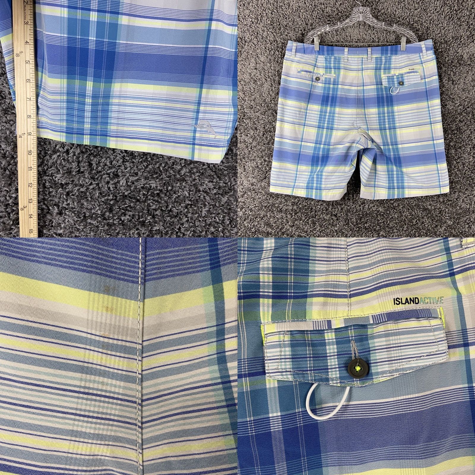 Tommy Bahama Tommy Bahama Shorts Chino Men 40 Blue Plaid Vintage? (if not vintage) Use: Tommy Bahama Blue Green Plaid Shorts Men 40 Blue Plaid Chino for Men Size US 40 / EU 56 - 8 Thumbnail