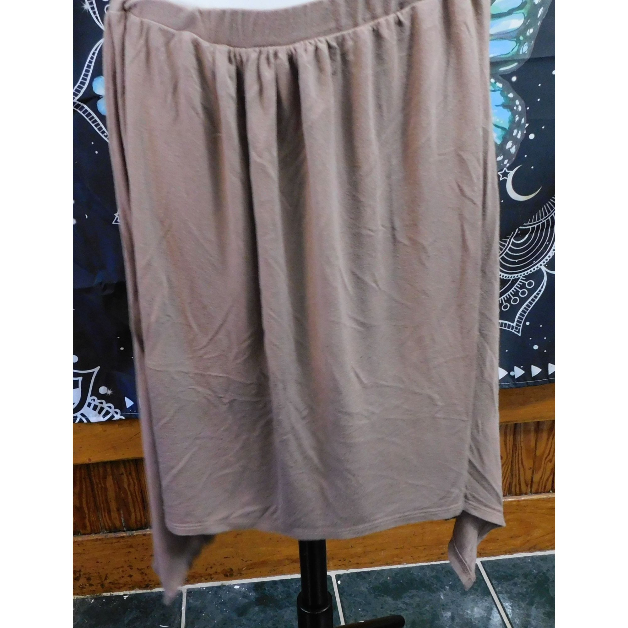 Other Loving People Shark Bite Skirt In Taupe Knit Size 28" / US 6 / IT 42 - 1 Thumbnail