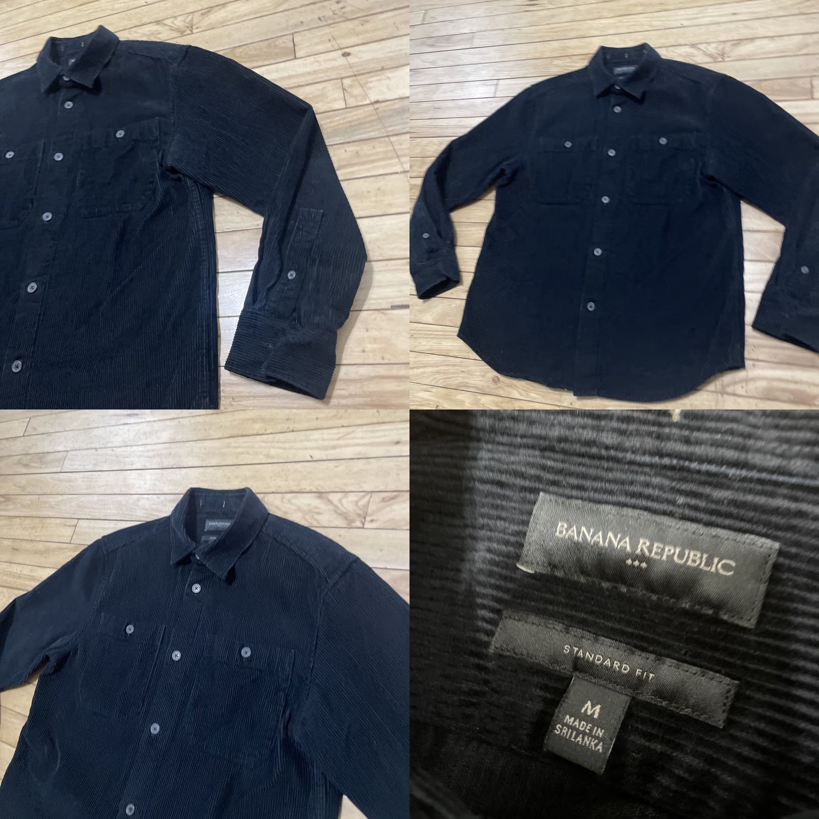 Banana Republic Banana Republic Shirt Black Corduroy M Men Standard Street Capsule Chest Patch Pockets Button-Up Collared Long Sleeve 100% Cotton Regular Fit Size US M / EU 48-50 / 2 - 10 Thumbnail