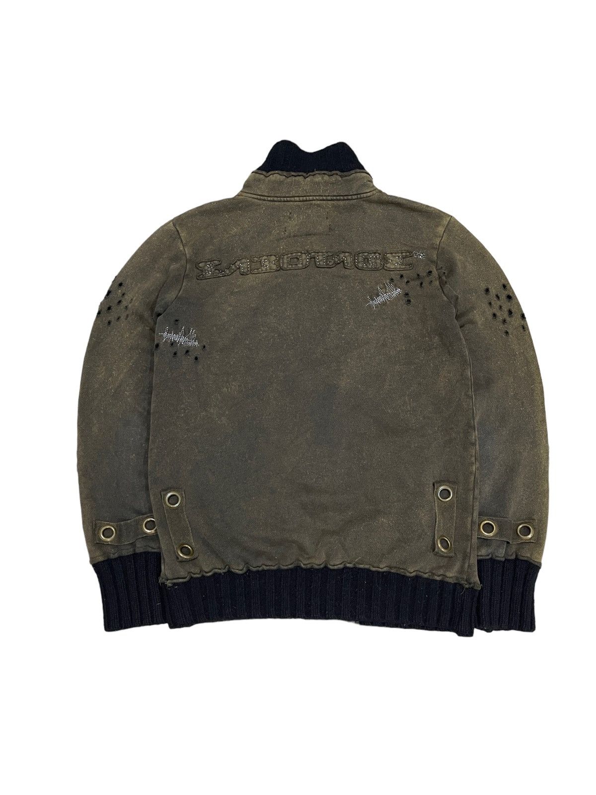 SBTG × Vintage Vintage Sabotage Thrashed Knitwear Zipper Jacket Size US S / EU 44-46 / 1 - 3 Thumbnail