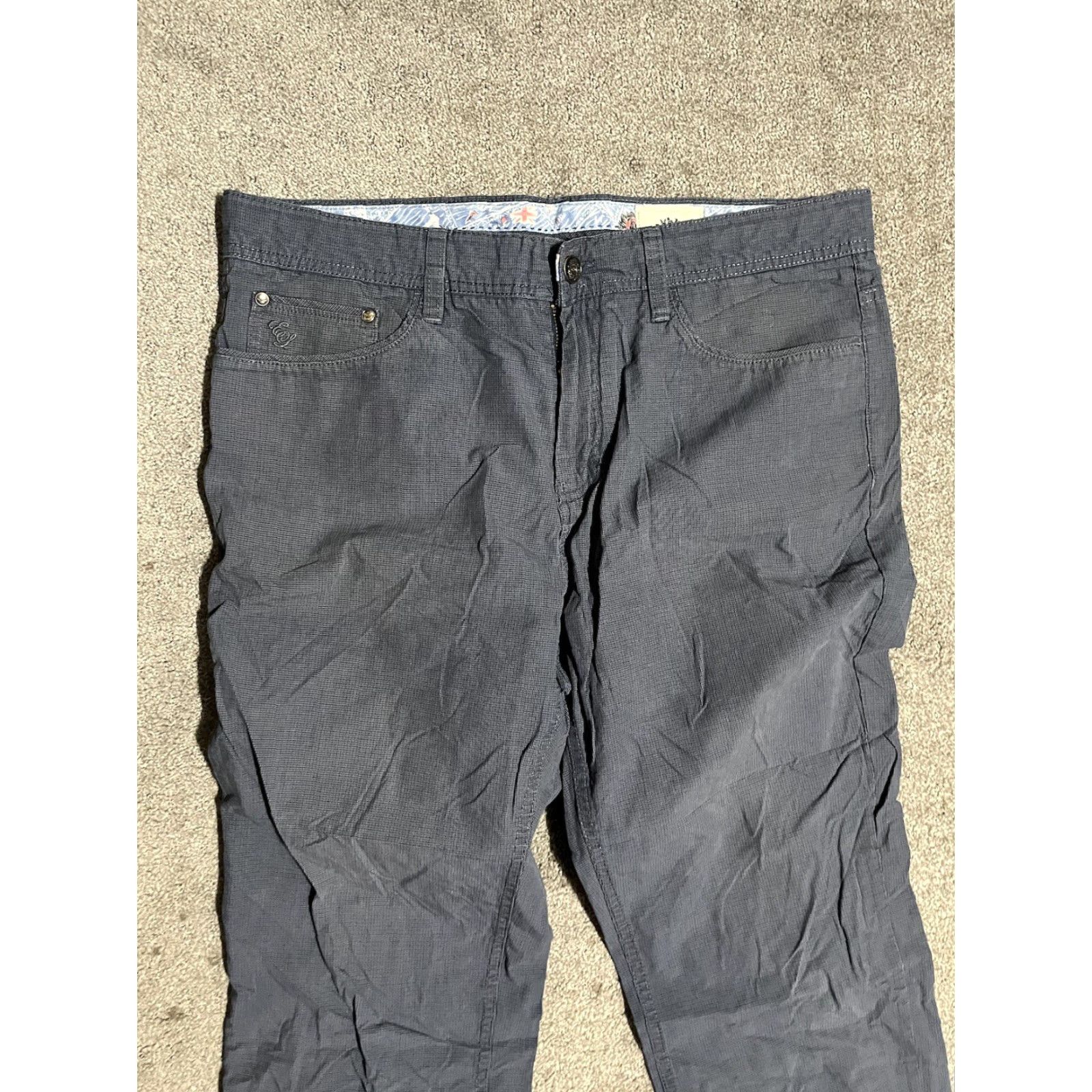English Laundry English Laundry Pants Walker Men 33x27 Blue Straight Leg Business Casual Stretch Size US 33 - 2 Thumbnail