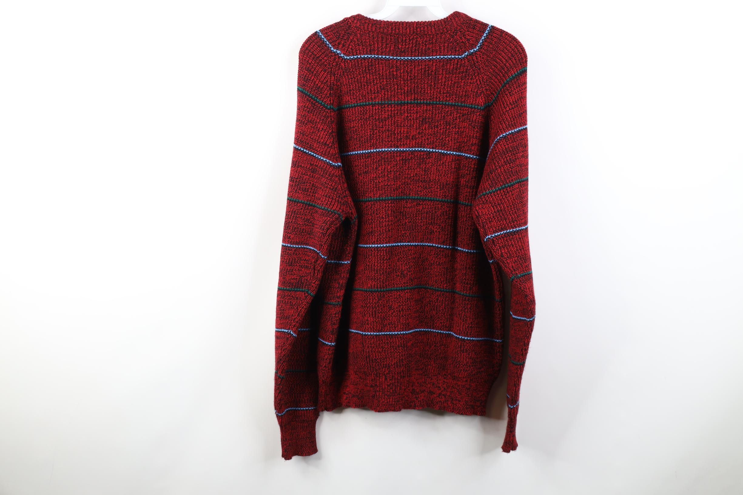 Vintage Vintage 90s Streetwear Chunky Ribbed Knit Crewneck Sweater Size L / US 10 / IT 46 - 8 Thumbnail