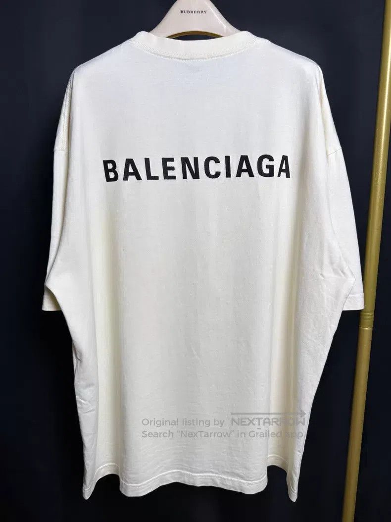Balenciaga Balenciaga Light Yellow Short Sleeve T-Shirt Size US L / EU 52-54 / 3 - 3 Thumbnail