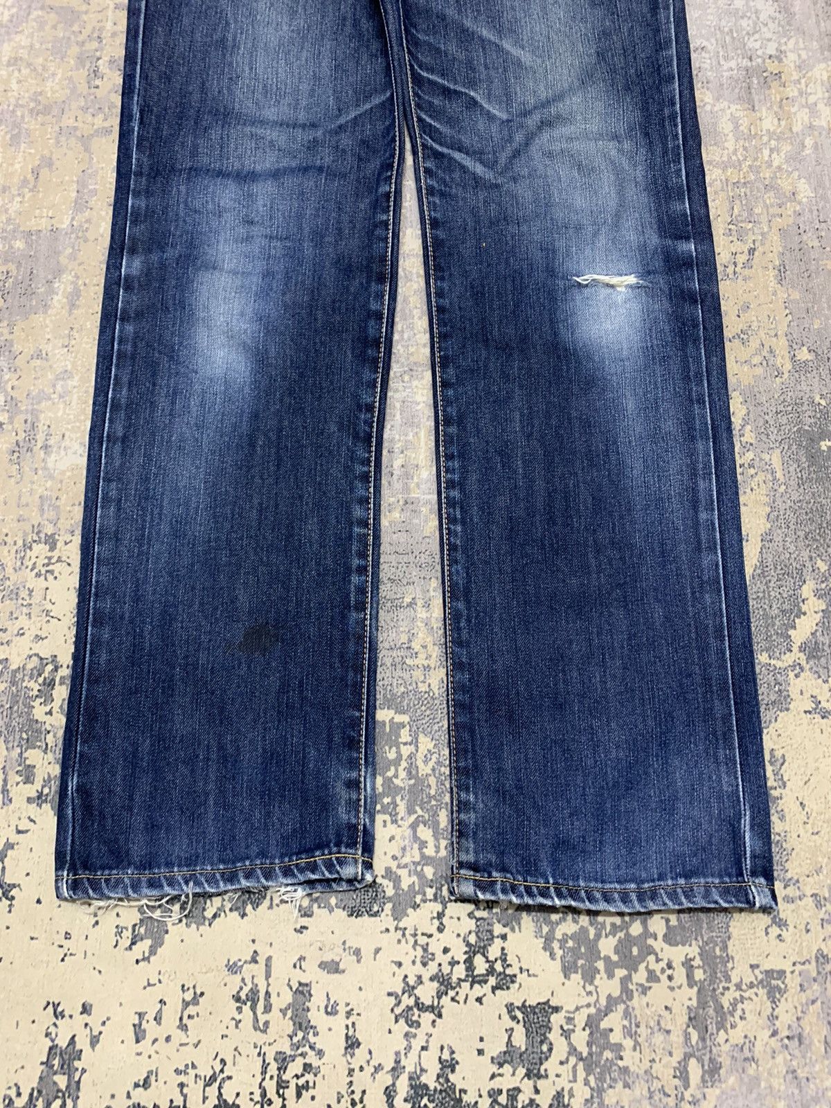 Japanese Brand Vintage EDWIN International Basic Distressed Denim Jean Size US 33 - 4 Thumbnail
