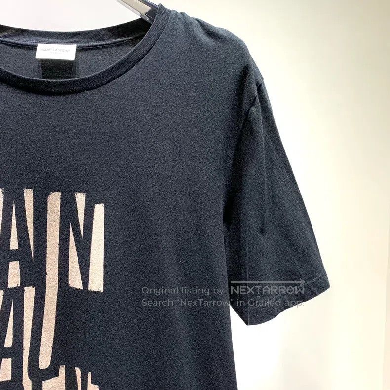 Saint Laurent Paris Saint Laurent Paris Chest Logo Printed Short Sleeve T-Shir Size US M / EU 48-50 / 2 - 4 Thumbnail
