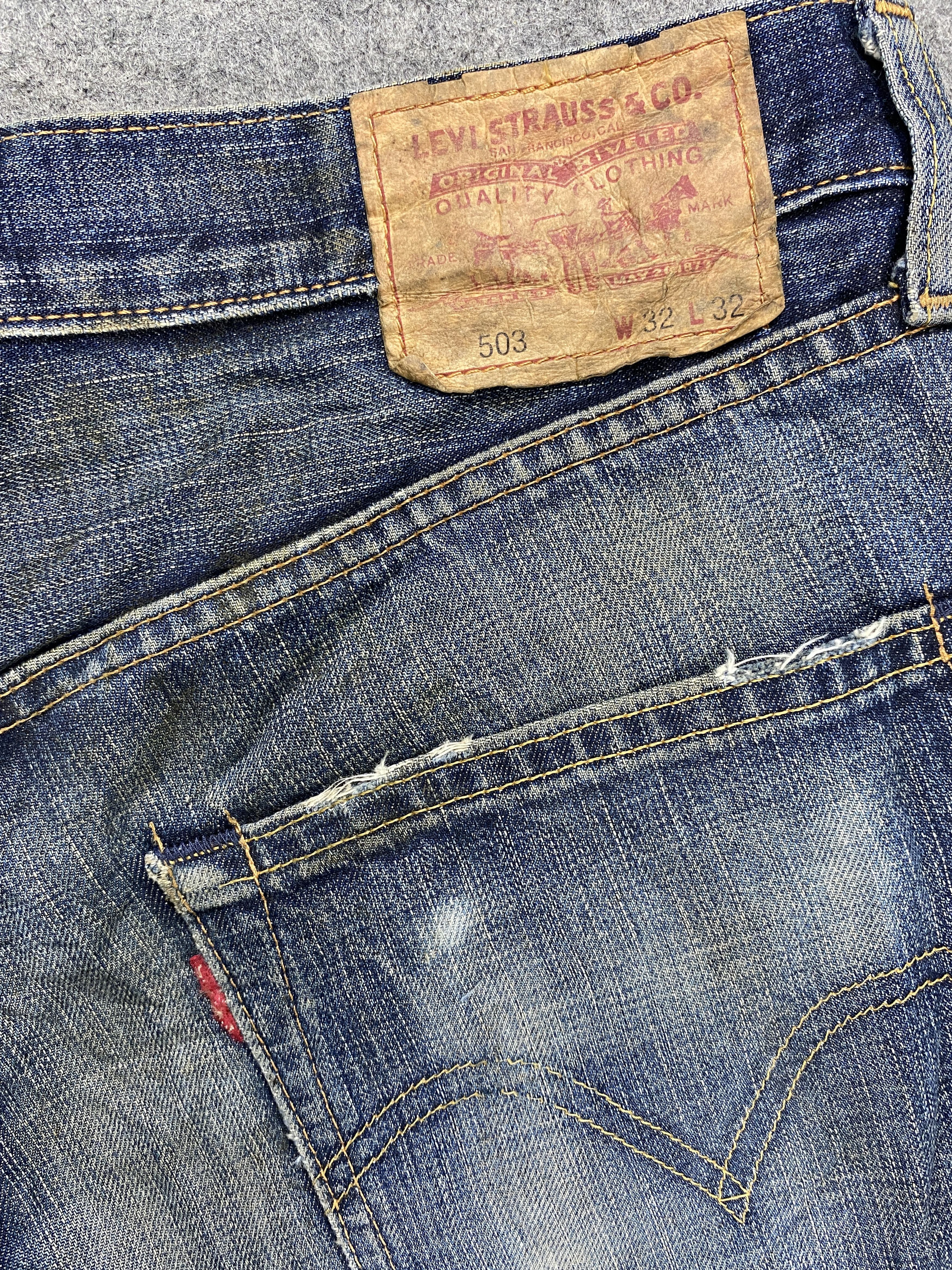 Levi's Blue Distressed Vintage Levi's 503 34x30 Denim -JN2158 Size US 34 / EU 50 - 8 Thumbnail