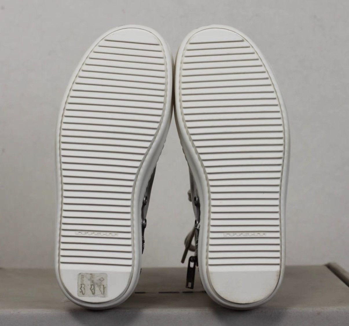 Rick Owens Rick Owens DRKSHDW Mirror Metallic High-Top Sneakers Size US 5 / IT 35 - 6 Thumbnail